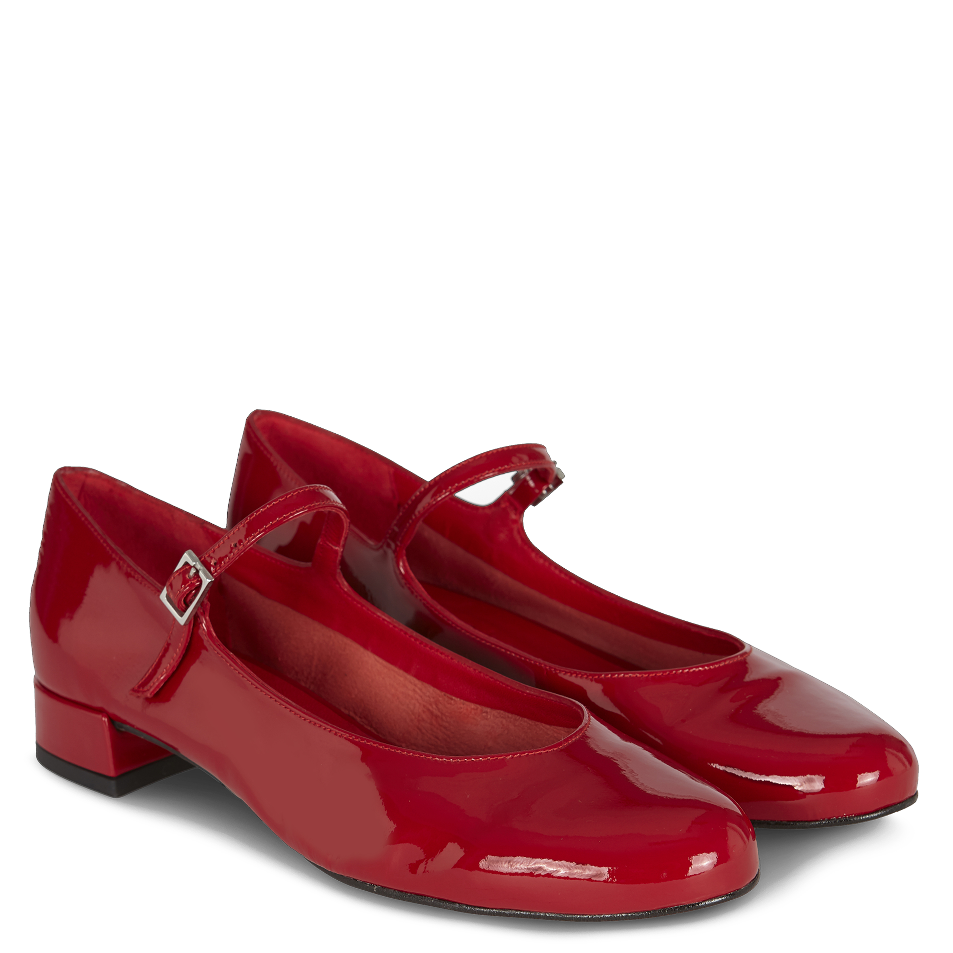 Ballerines en cuir AUGUSTA Rouge
