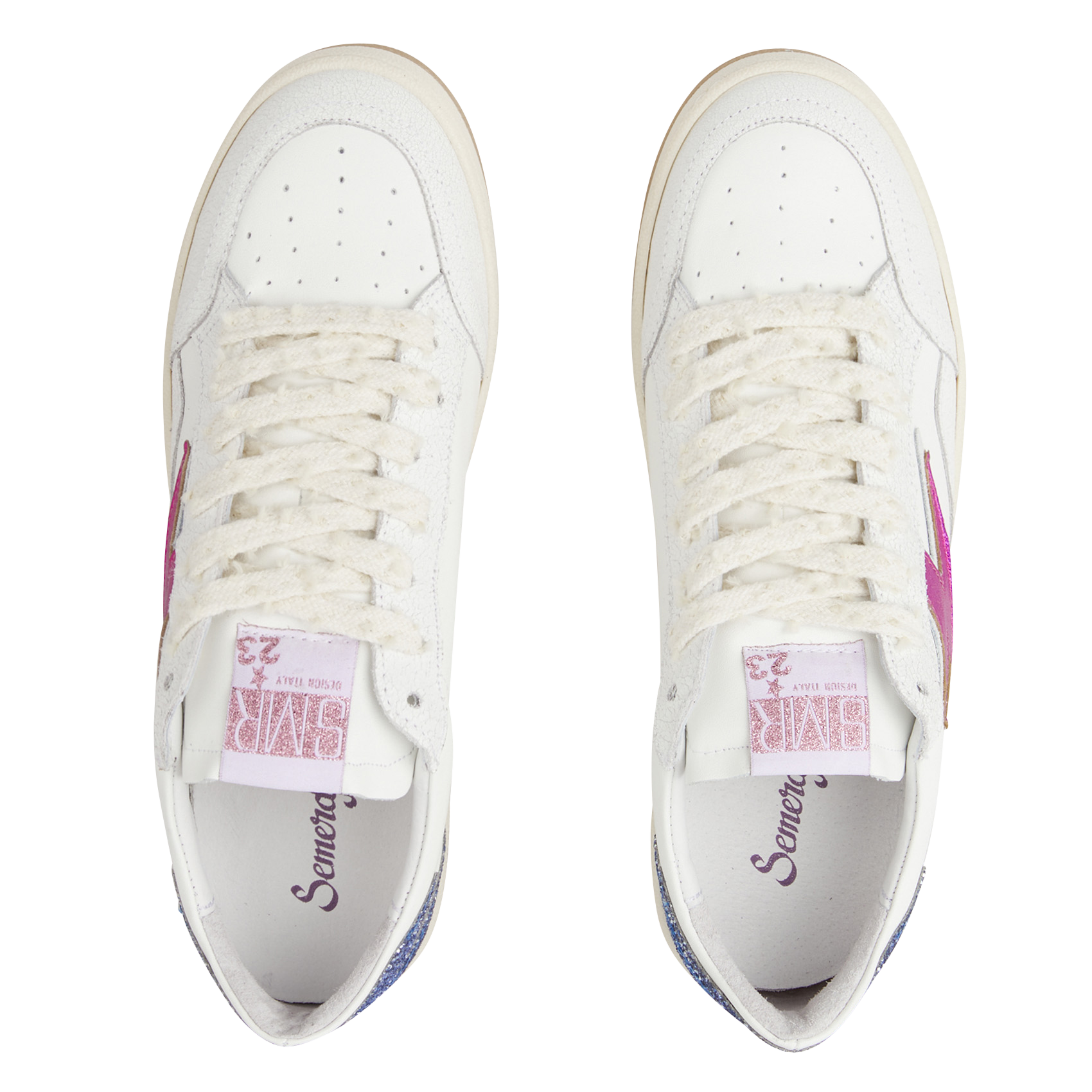 Baskets basses à détails pailletés SEMERDJIAN - SMR Blanc
