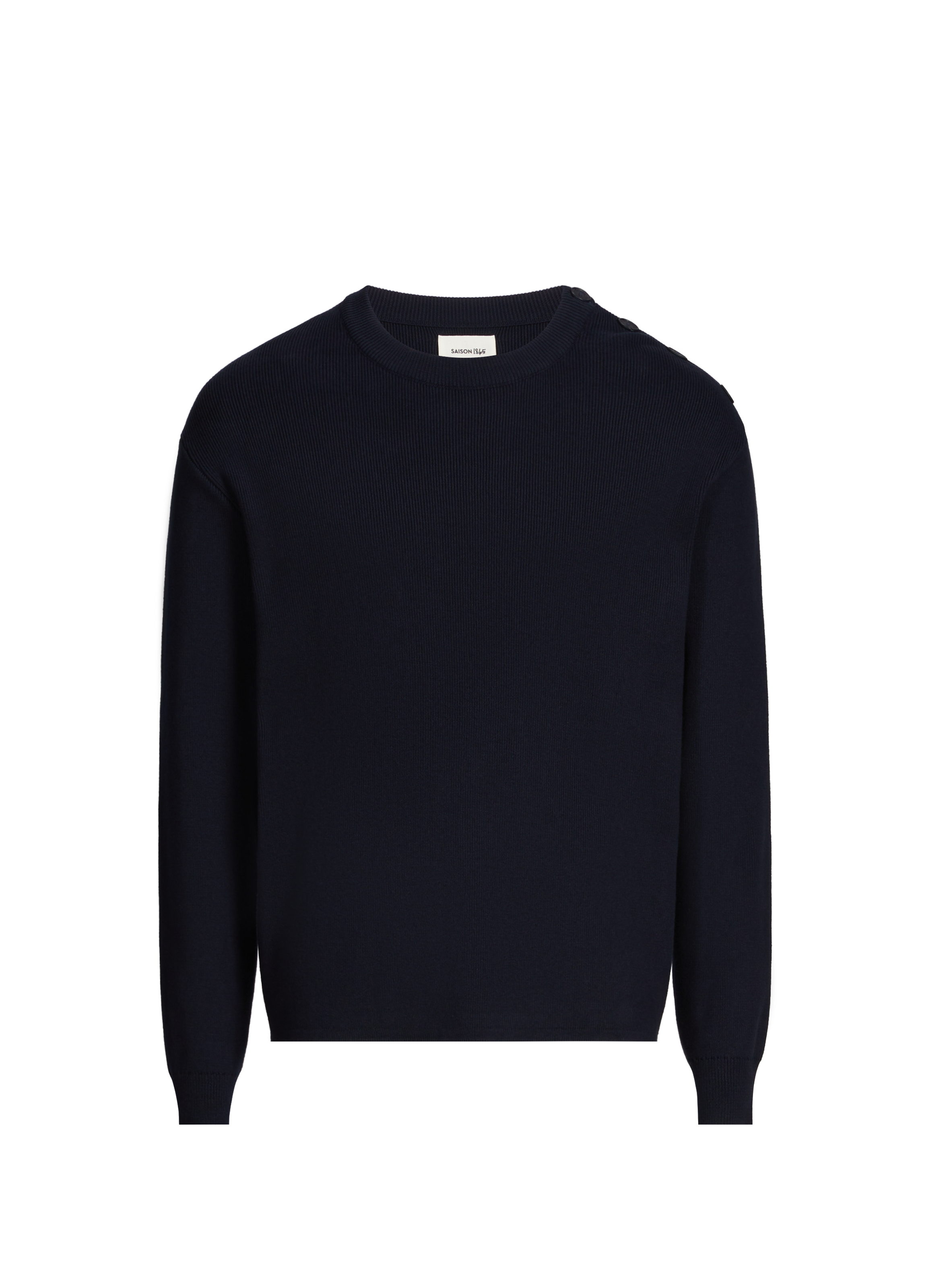 Pull col rond en coton  SAISON 1865 Bleu