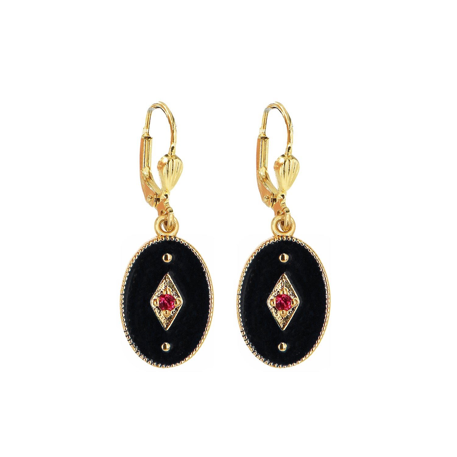 Earrings NILAI Black