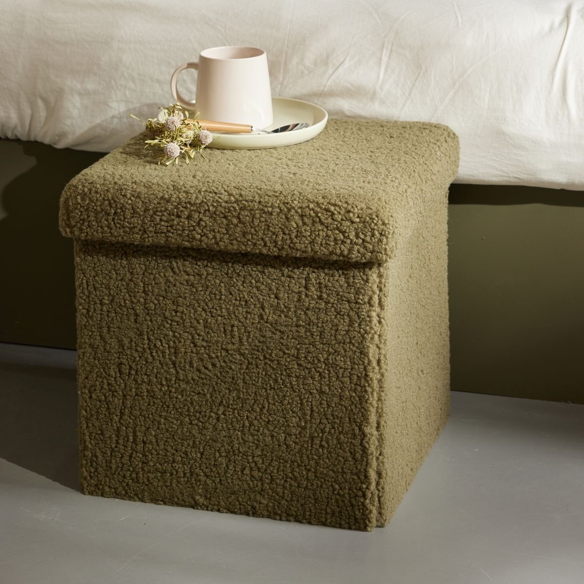 Square storage ottoman FACTORY Green