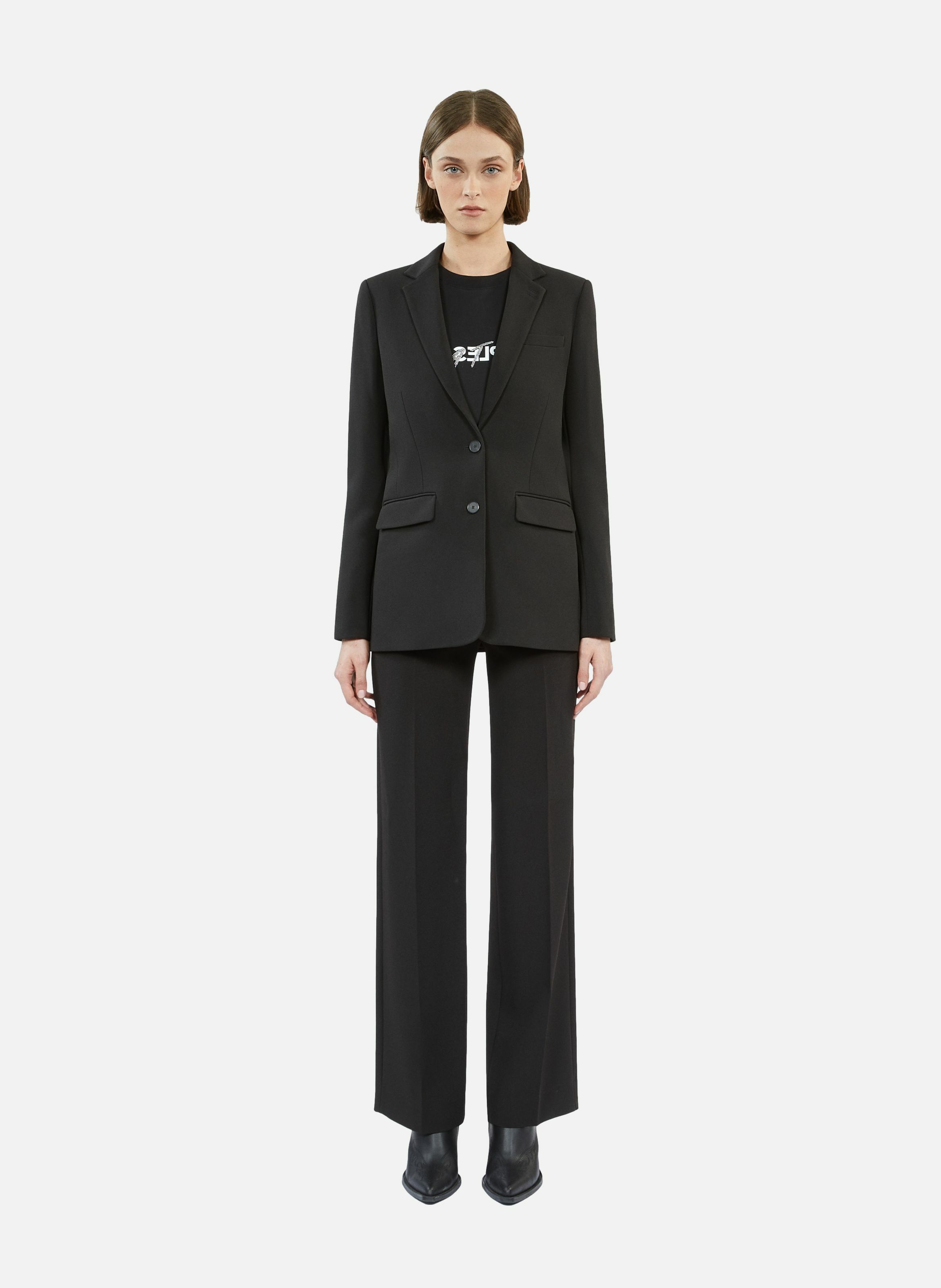 Straight-cut crepe blazer THE KOOPLES Black