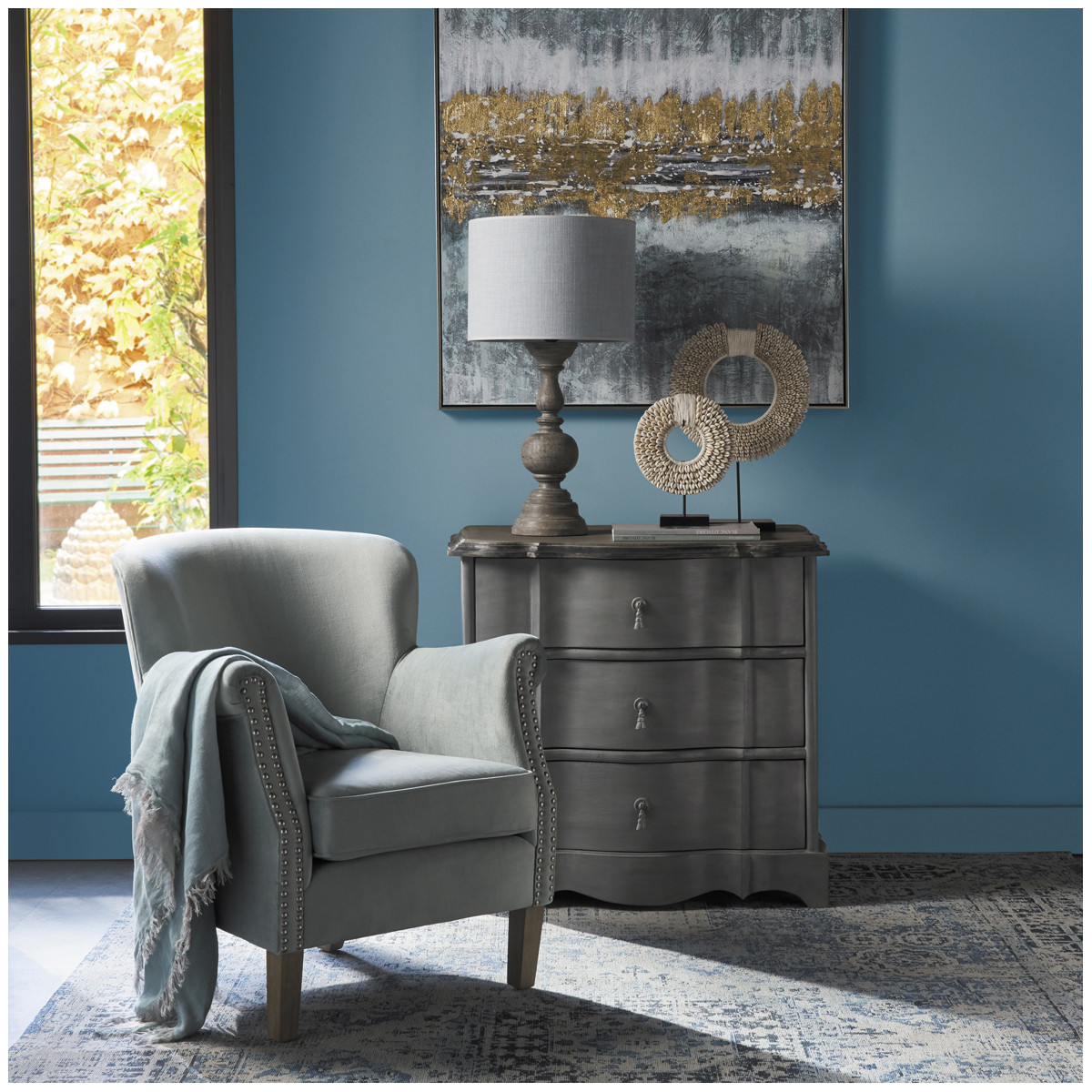 Fauteuil claude sauge BLANC D'IVOIRE Vert