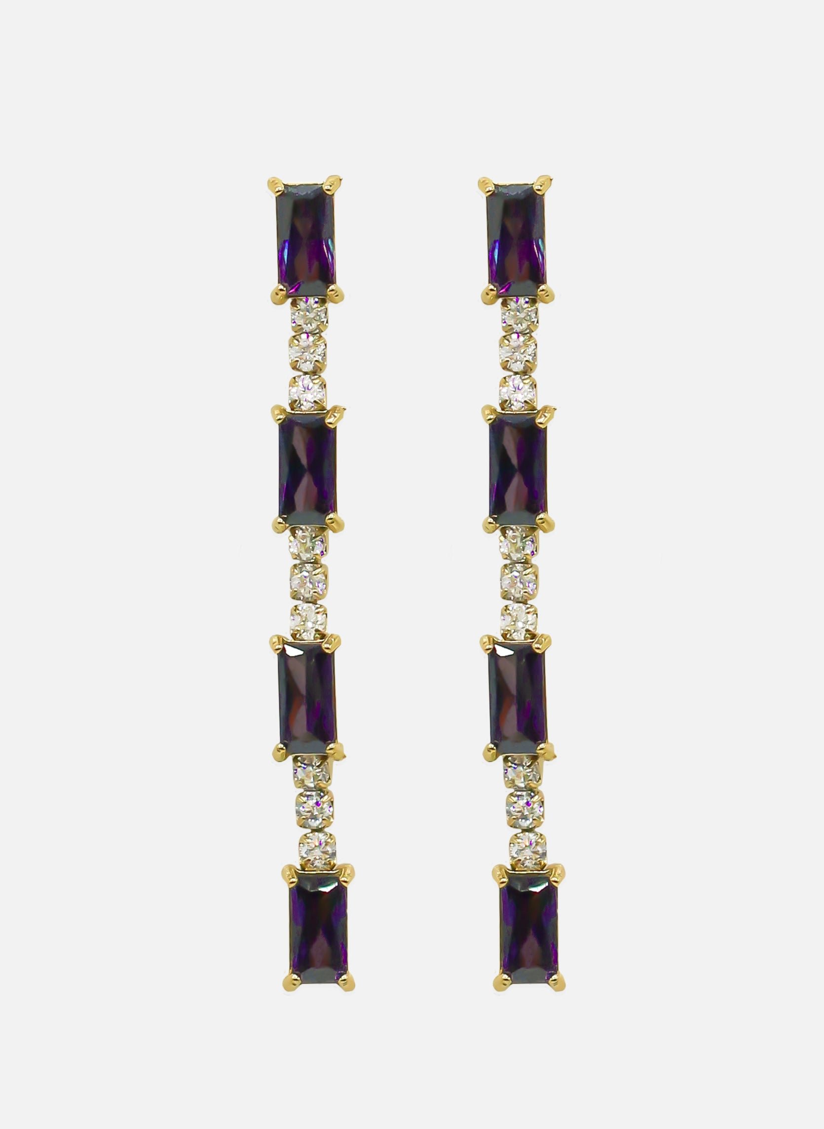 Solene dangling earrings AEC Paris Purple