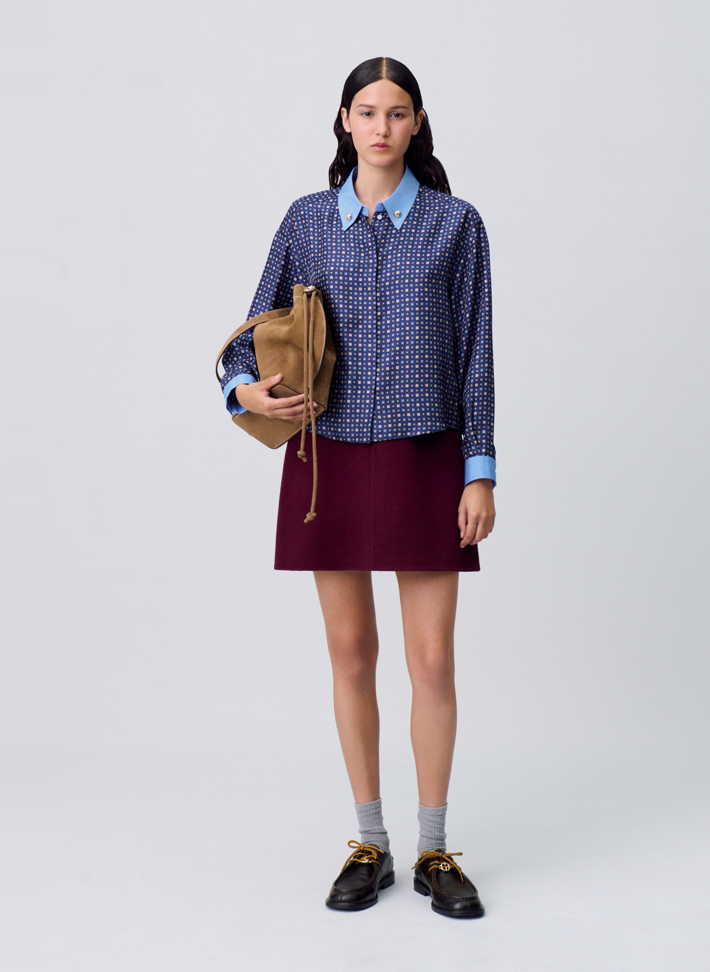 Straight printed silk shirt CLAUDIE PIERLOT Multicolored