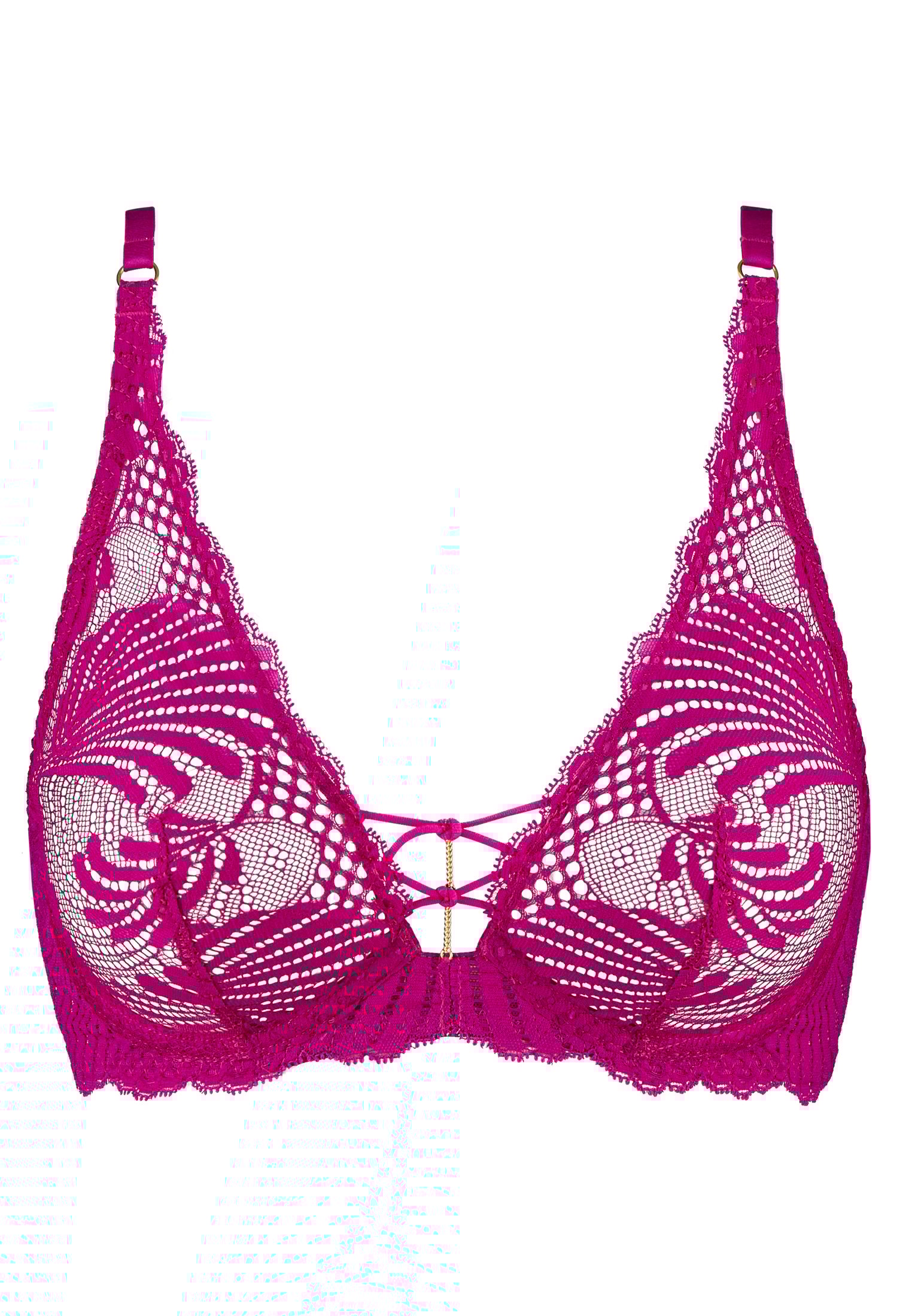A la Folie kohl black underwired triangle bra AUBADE Pink