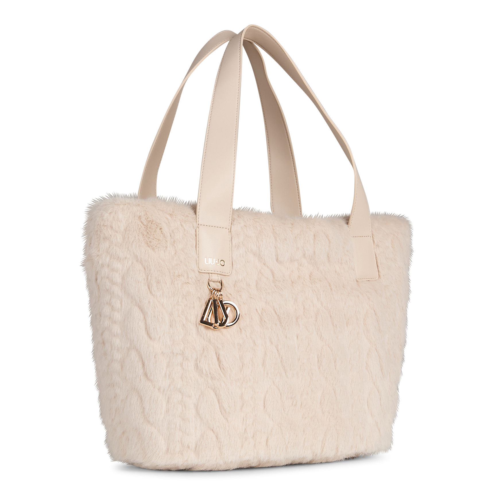 Sac cabas en fourrure synthétique LIU JO Beige
