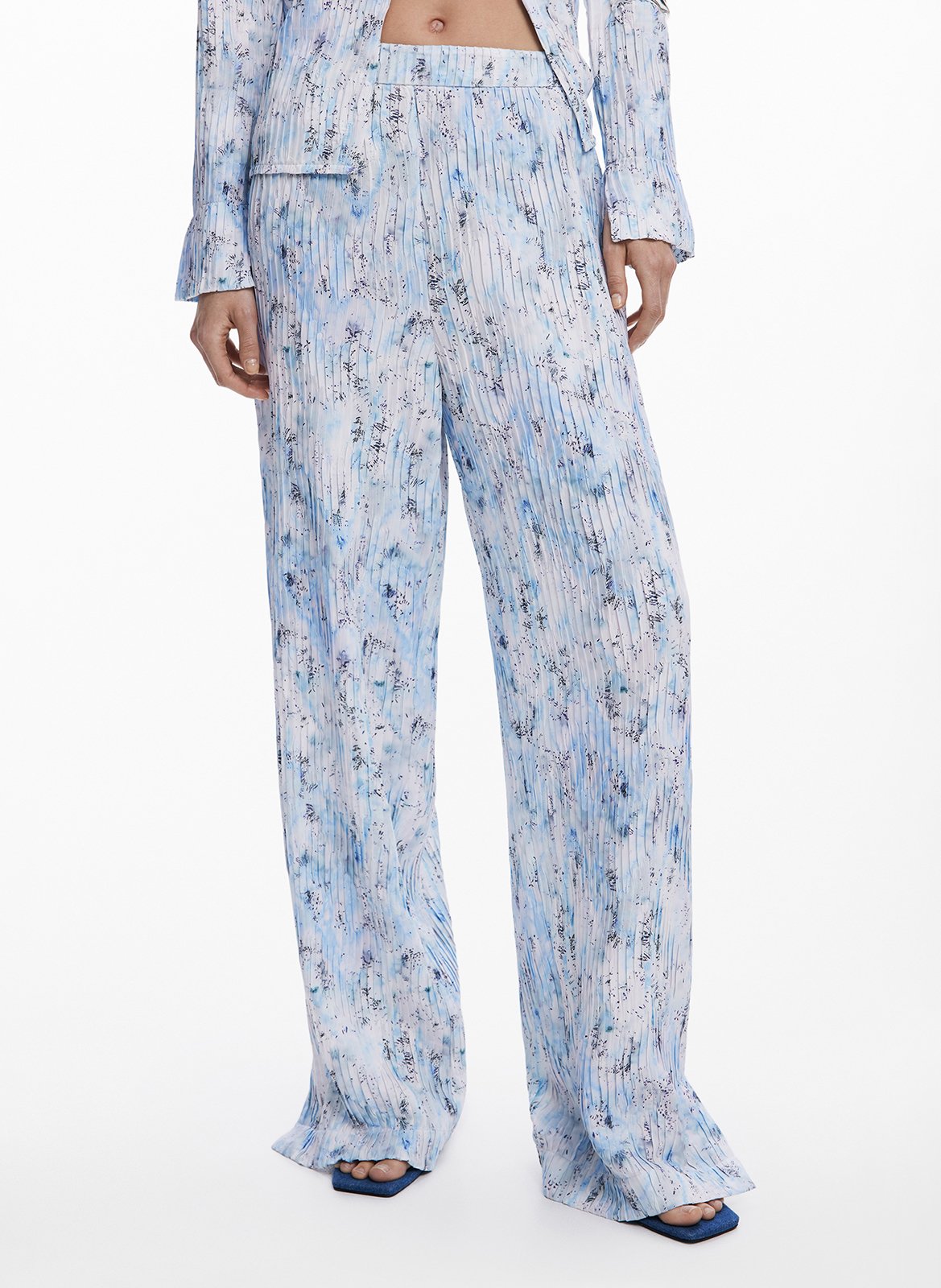 Pantalon large imprimé  DESIGUAL Bleu