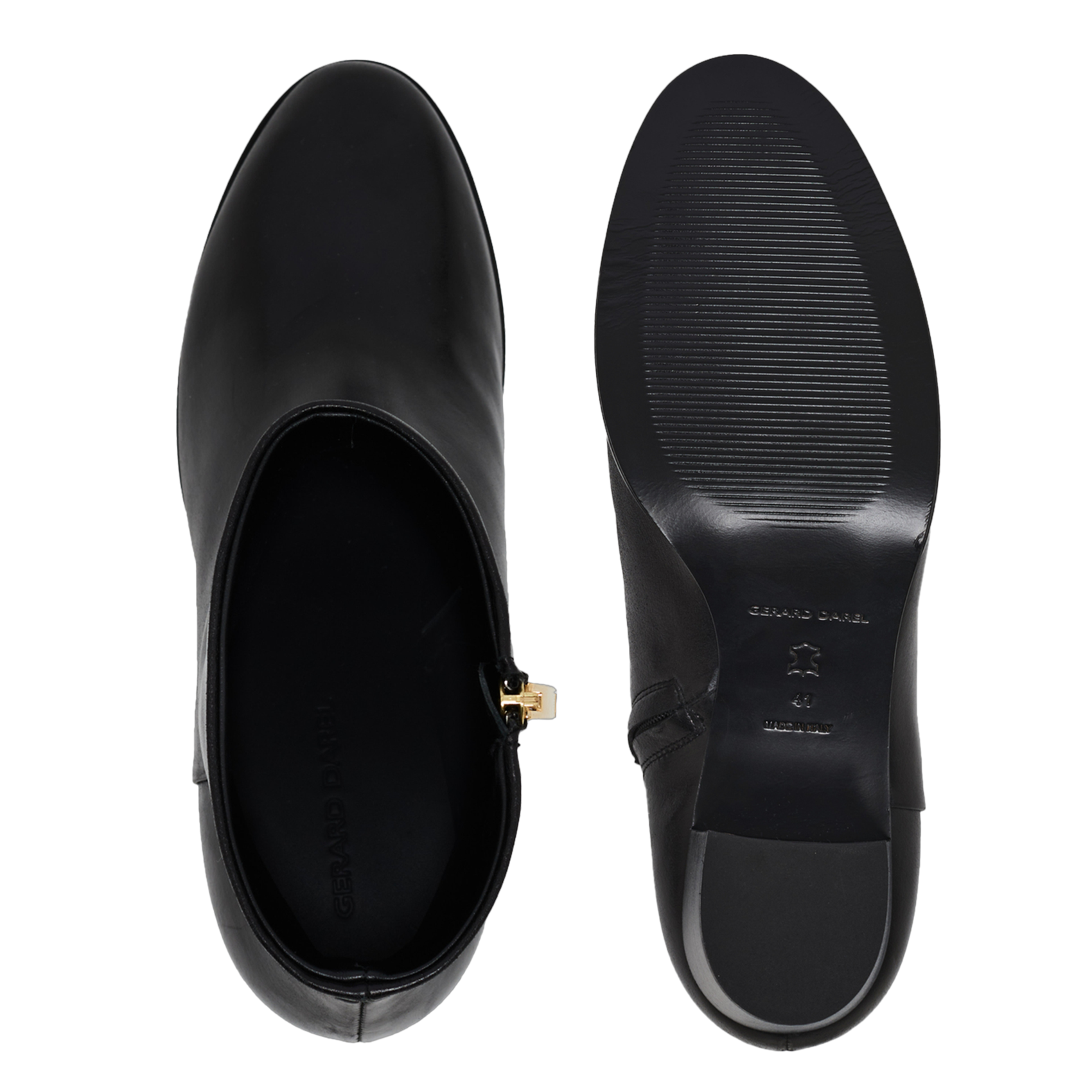 Bianca leather ankle boots GERARD DAREL Black