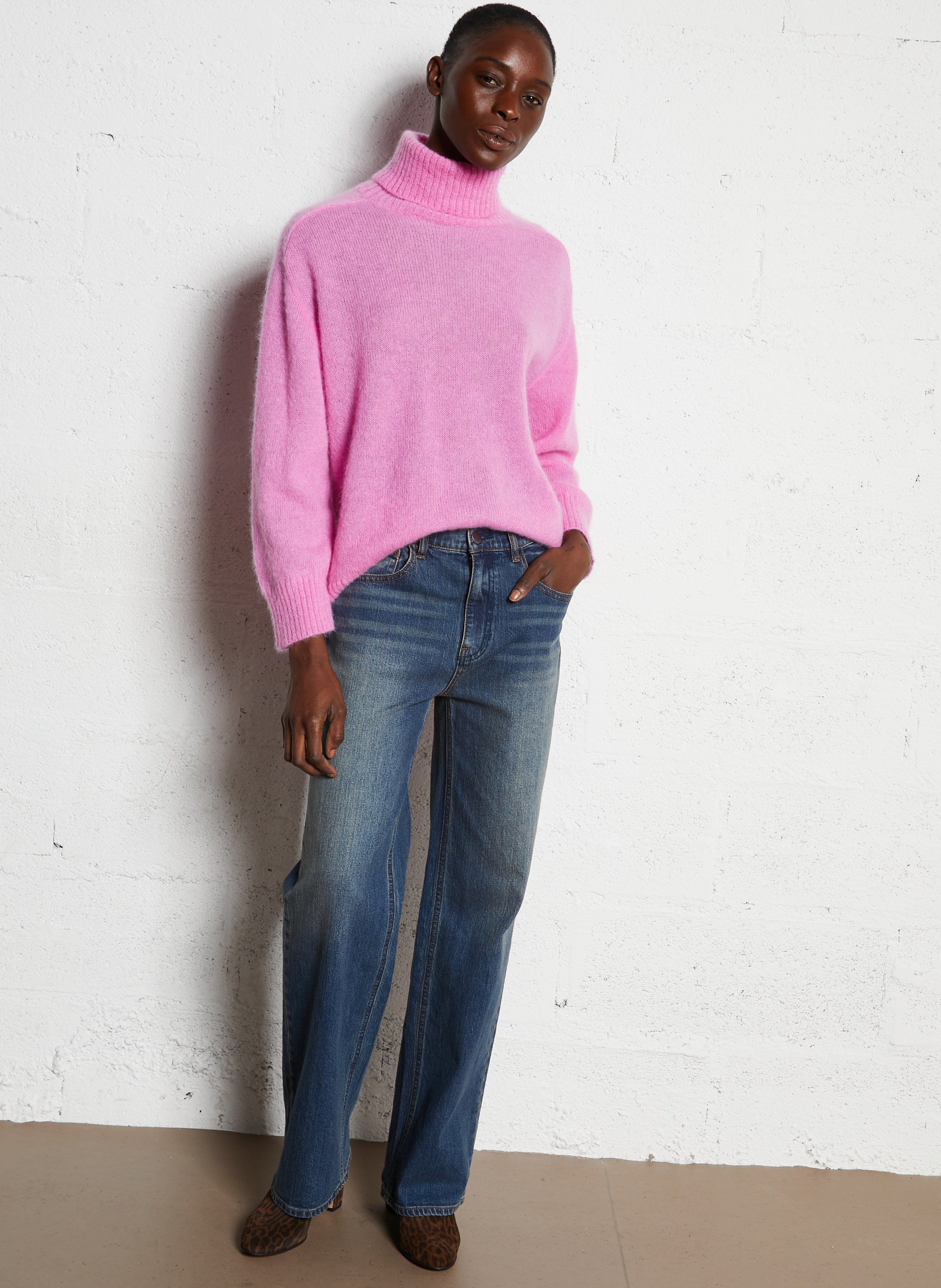 Bottines en cuir léopard ANONYMOUS COPENHAGEN Marron