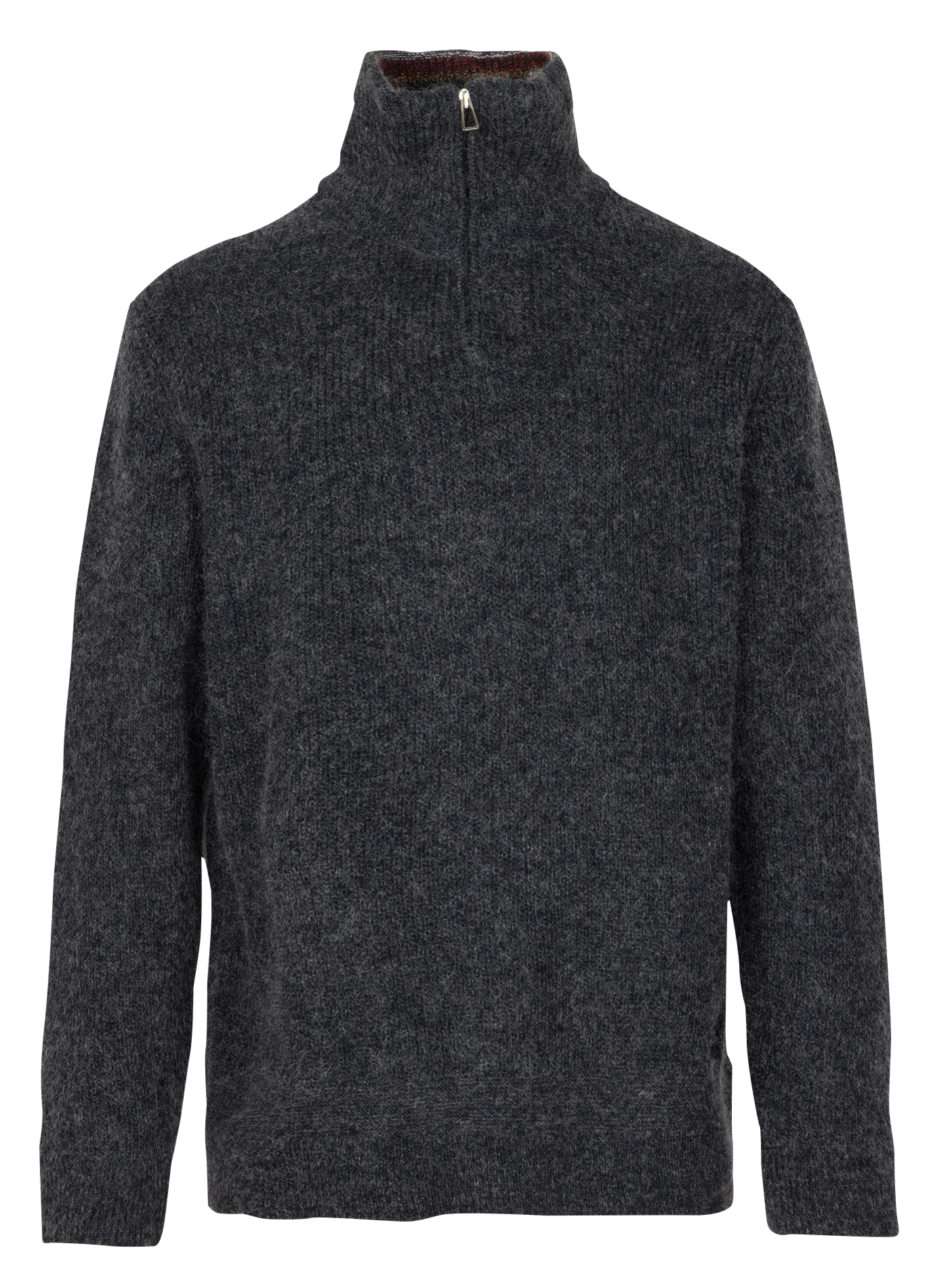 Fluffy high-neck zip-up sweater PAUL SMITH Black