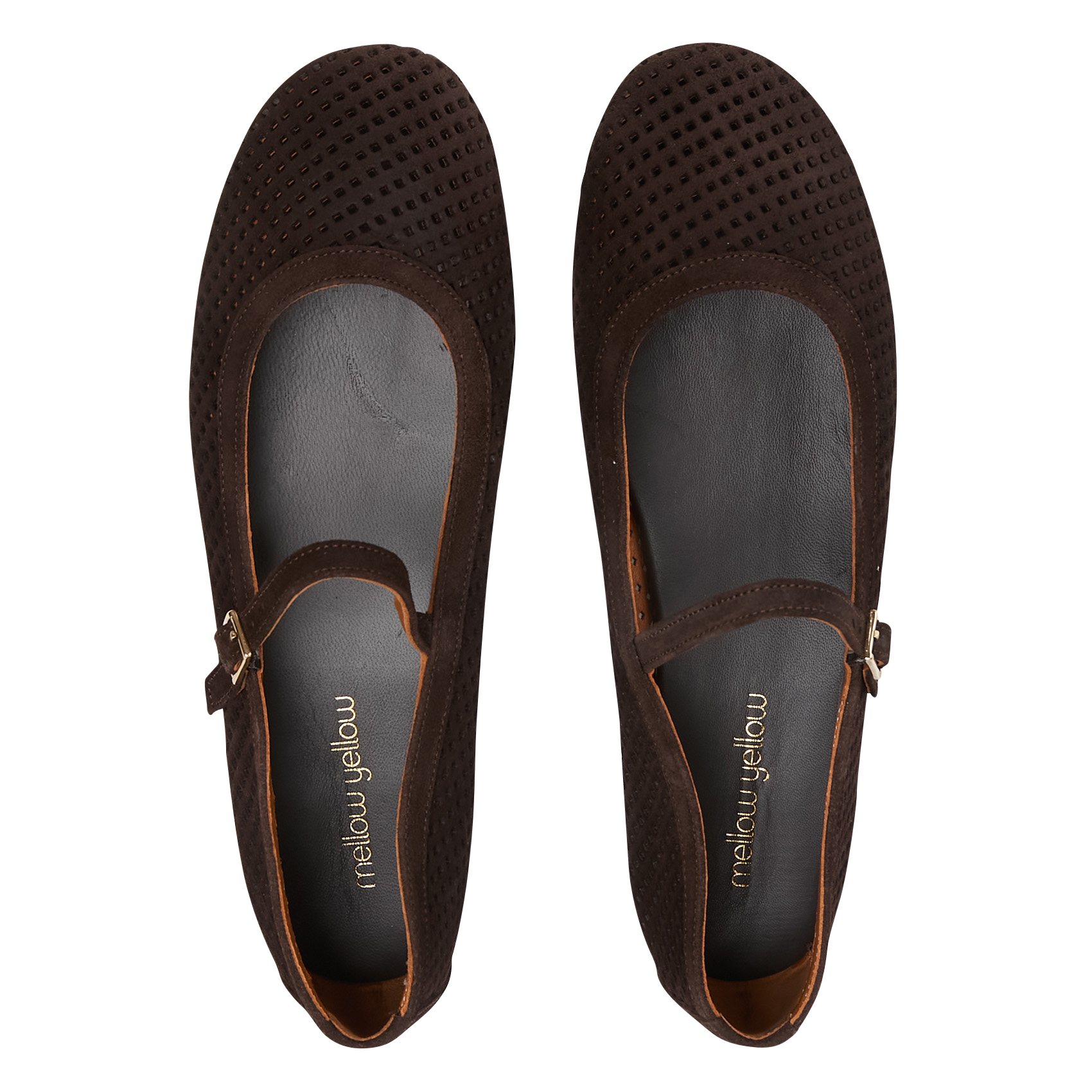 Ballerines en cuir ajourées MELLOW YELLOW Marron