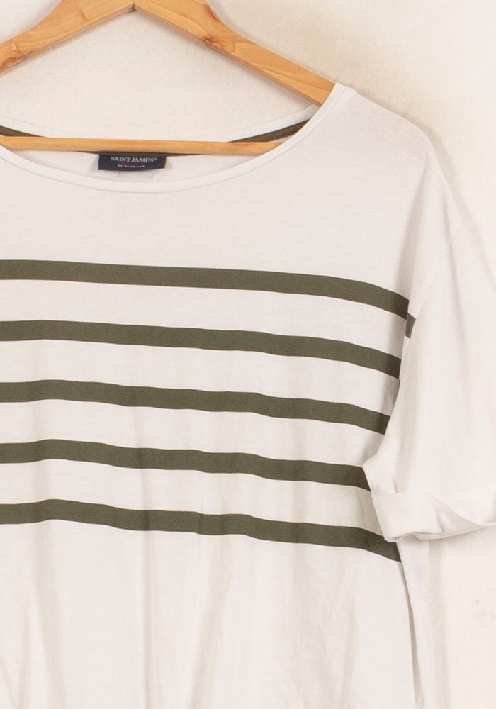 Tommy Badge T-shirt SAINT JAMES - Seconde Main White