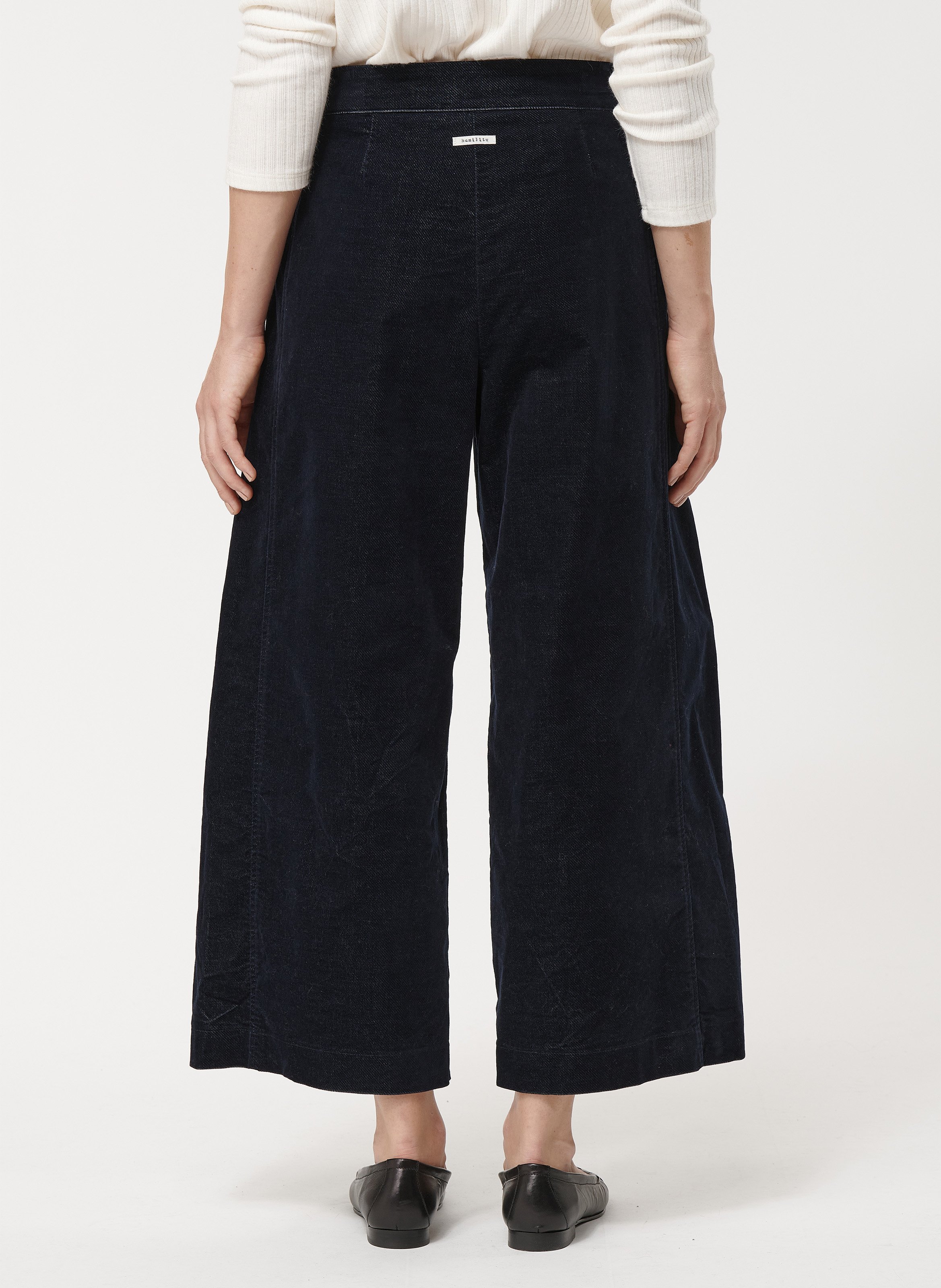 Pantalon large en coton mélangé HUMILITY Bleu