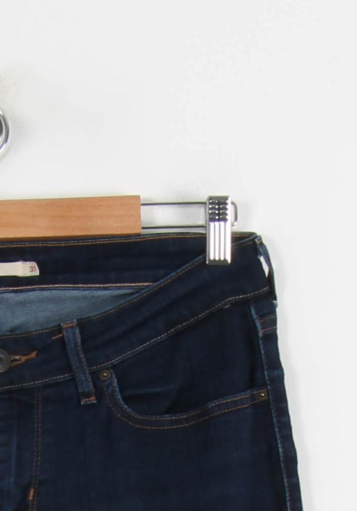 Cropped slim jeans with studs LEVI'S - Seconde main Blue