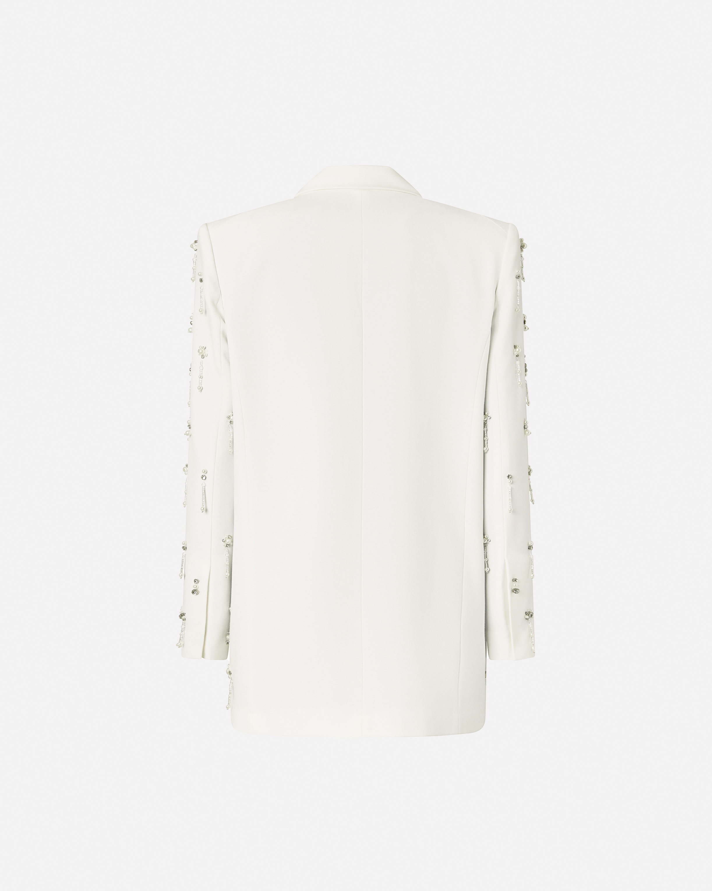 Blazer with crystals and pearls PINKO White