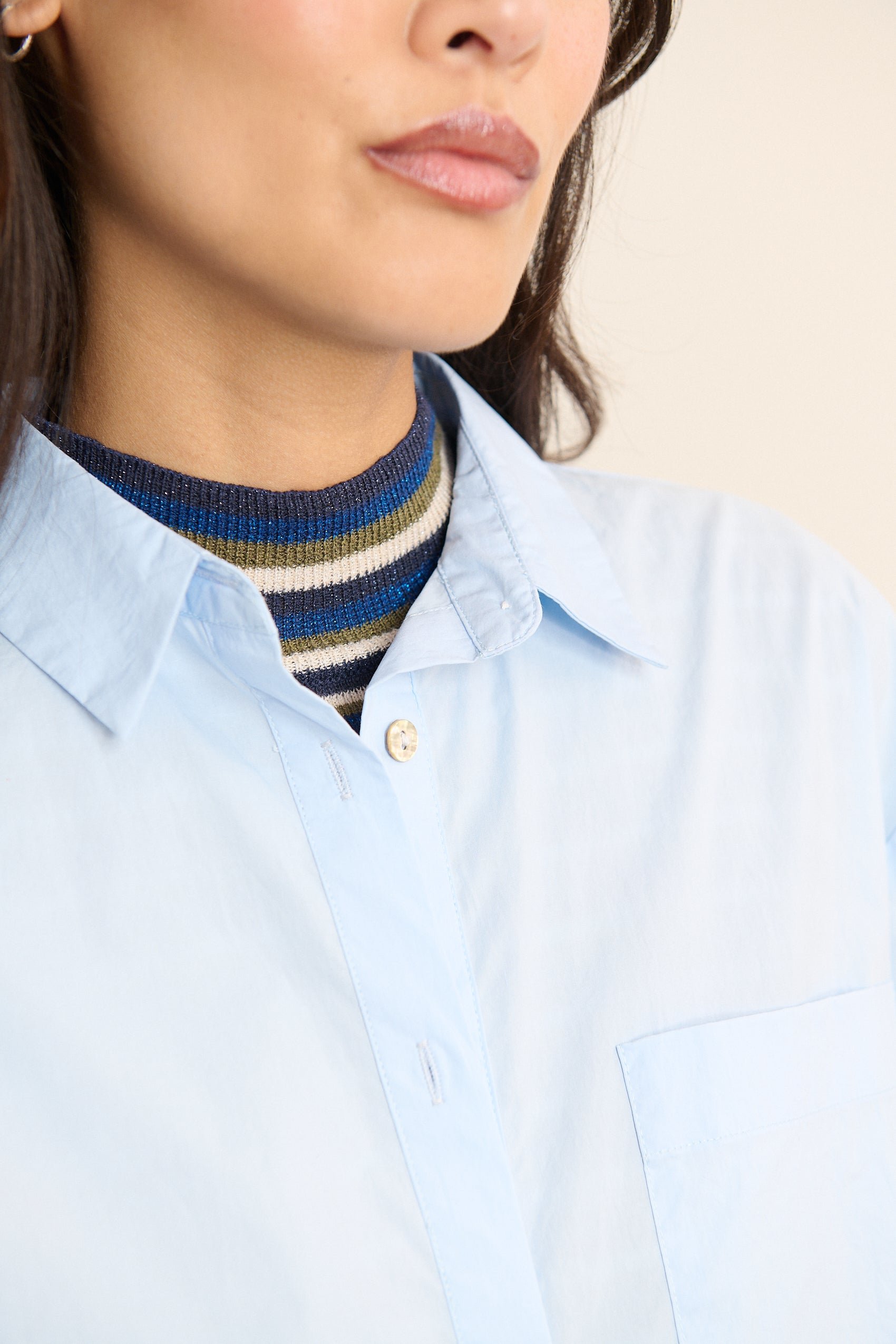 Oversized long-sleeve shirt GARANCE PARIS Blue