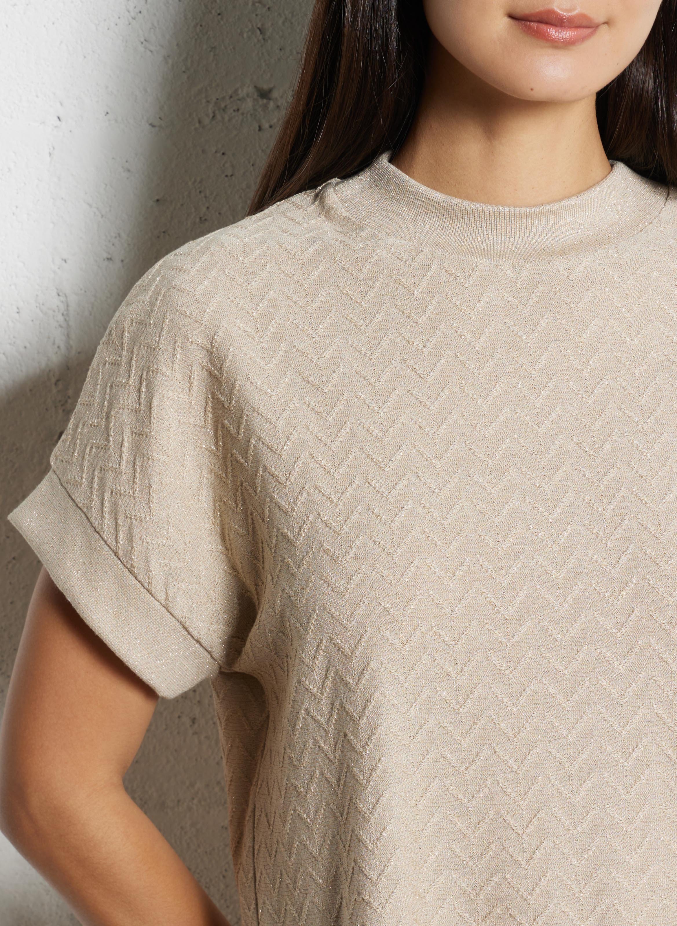 Knit crop top IKKS Beige