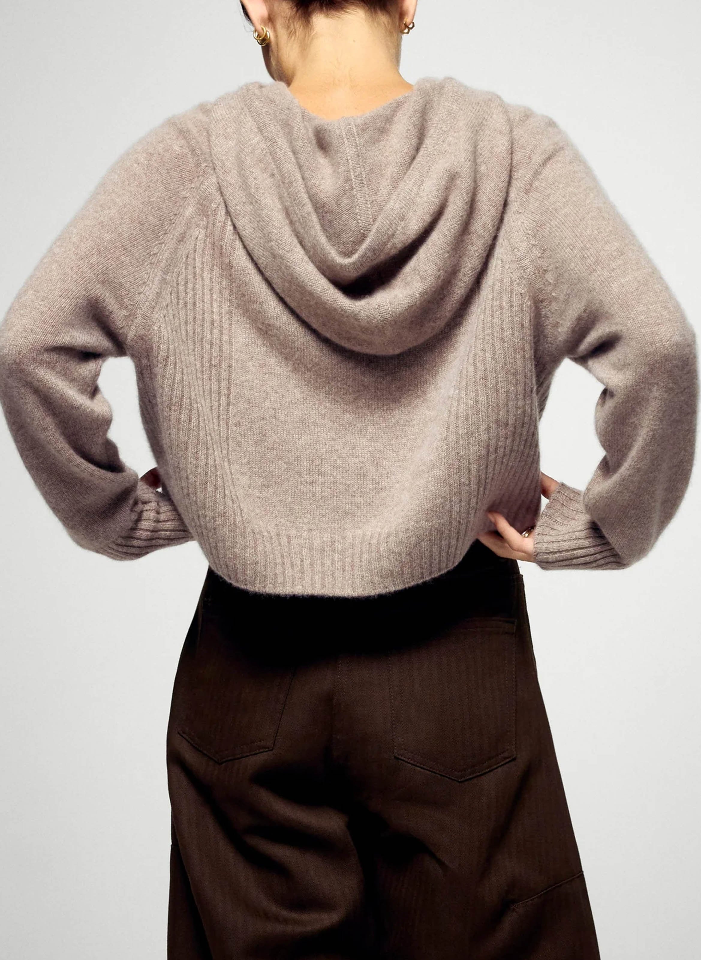 Oversized cashmere hoodie FROM FUTURE Beige