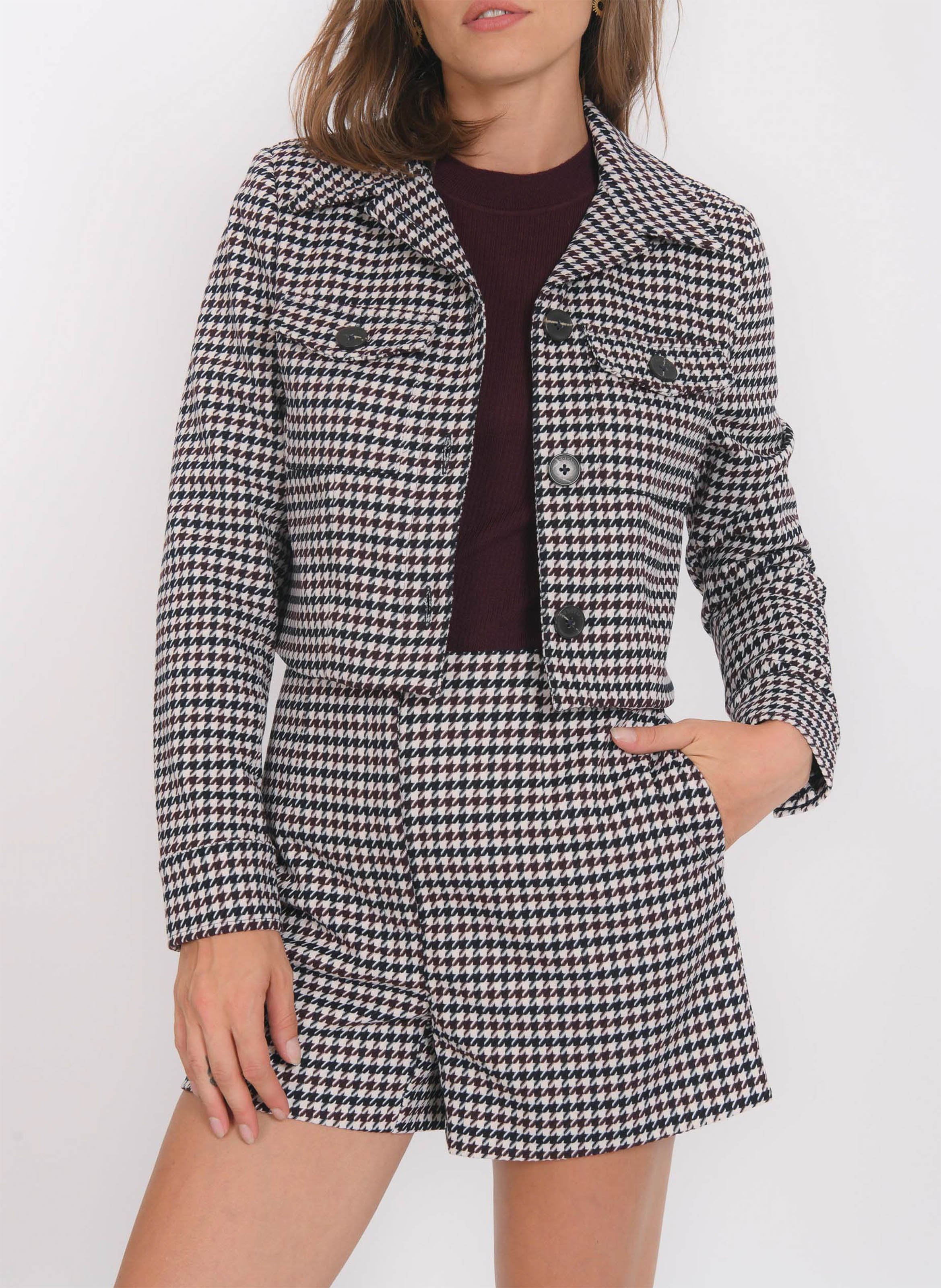 Straight jacket with classic collar print KOOKAI Blue