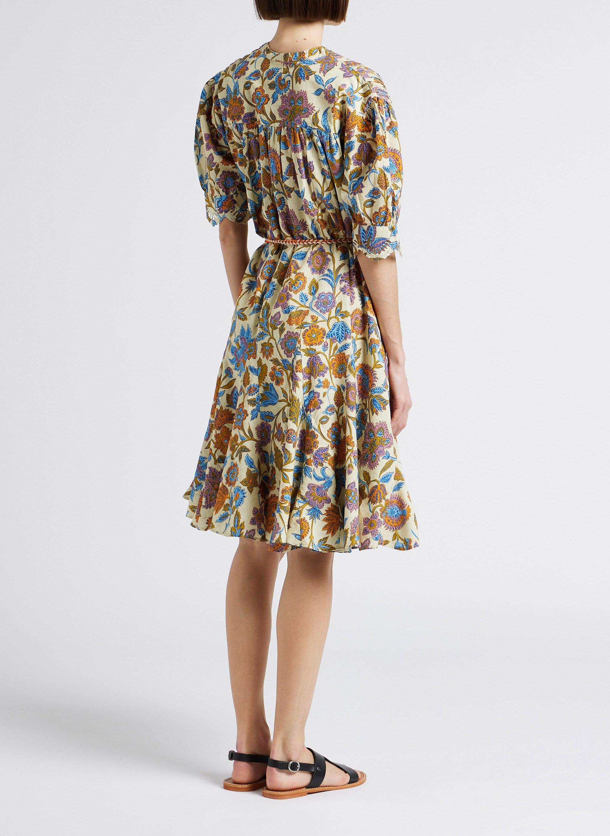 Lange jurk met bloemenprint LA PETITE FRANCAISE Groen