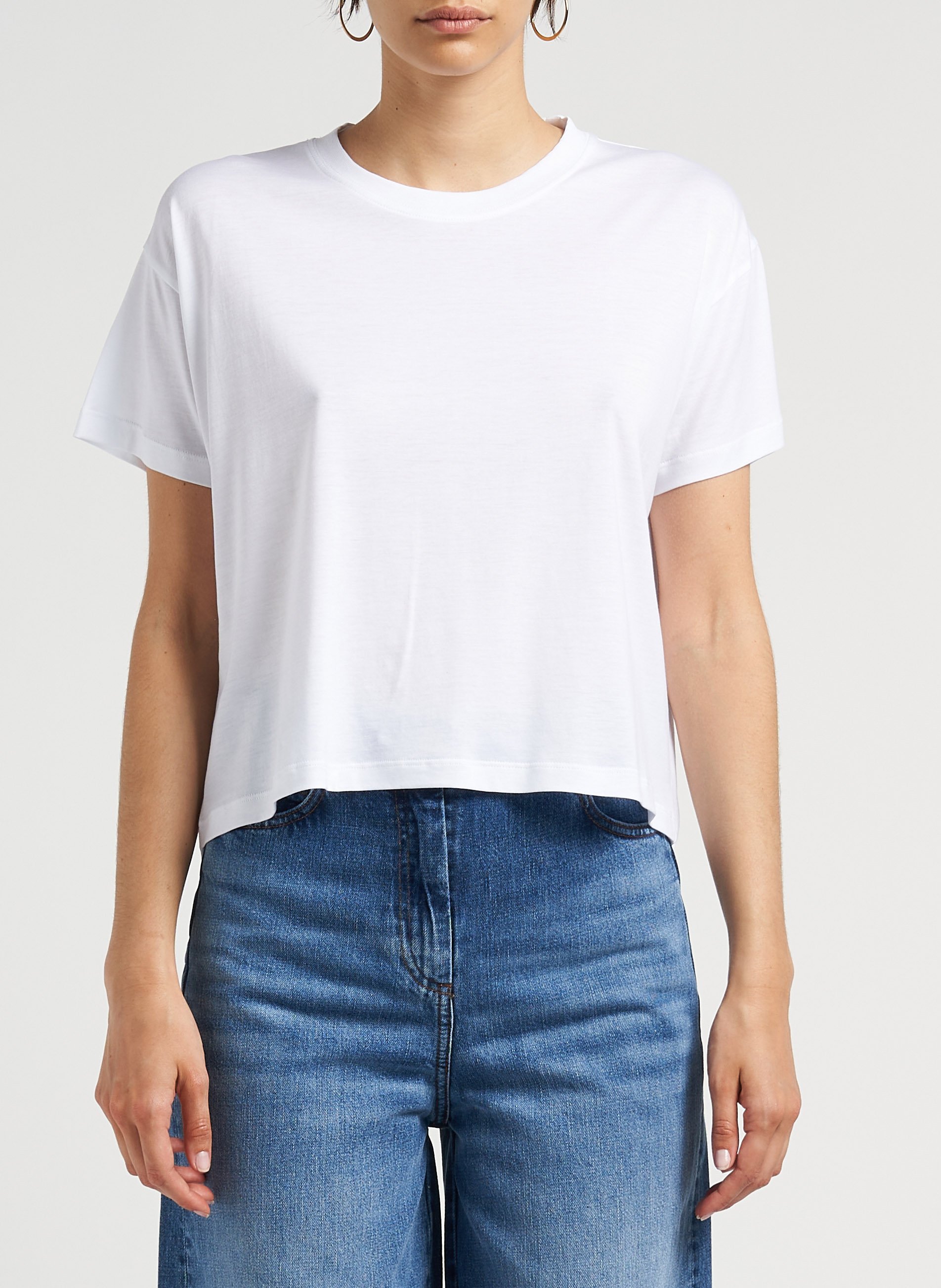 Oversize-T-Shirt mit Rundhalsausschnitt SESSUN Weiss