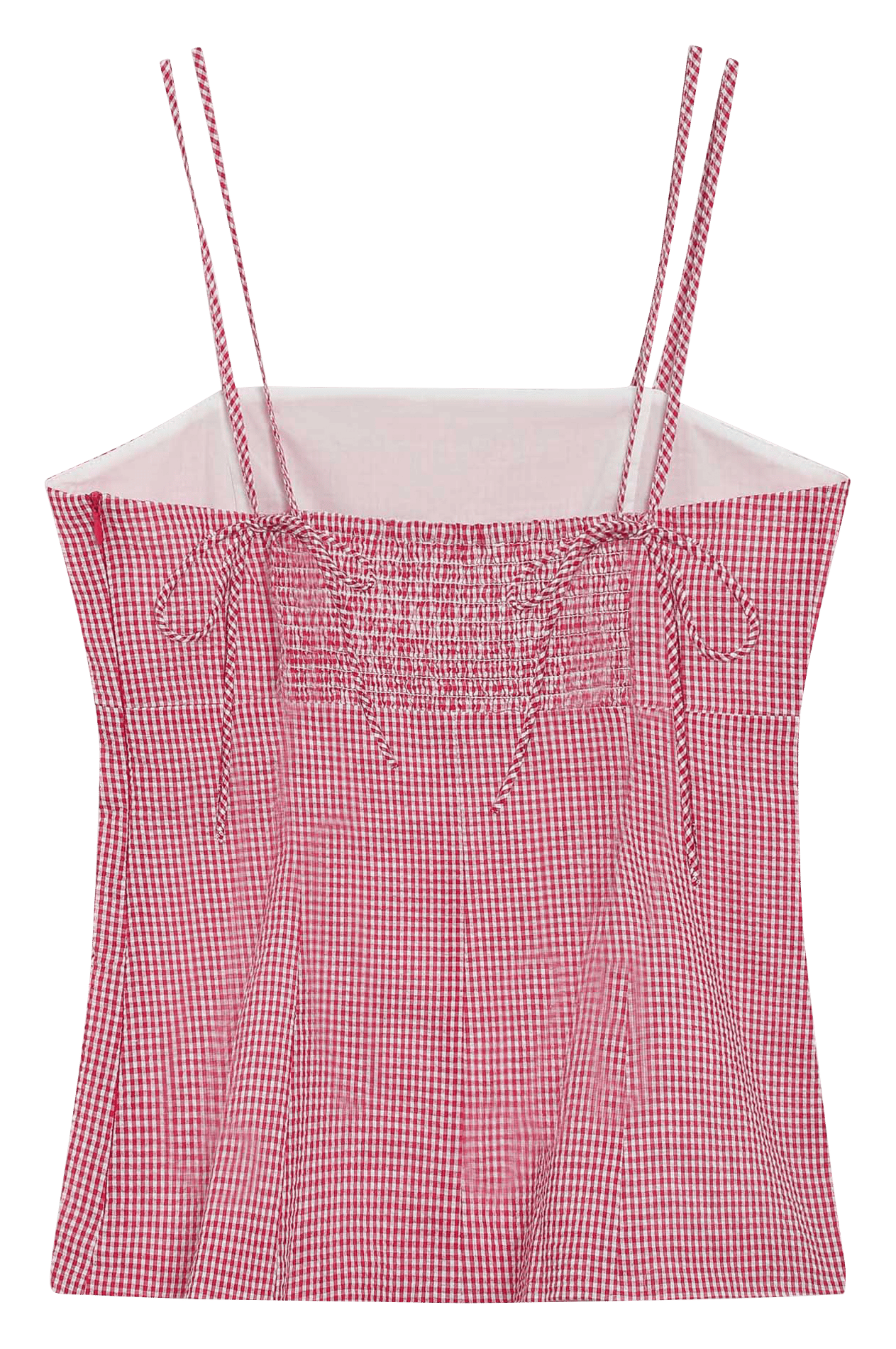 Mouwloze top met vierkante hals in katoen. GRACE ET MILA Rood