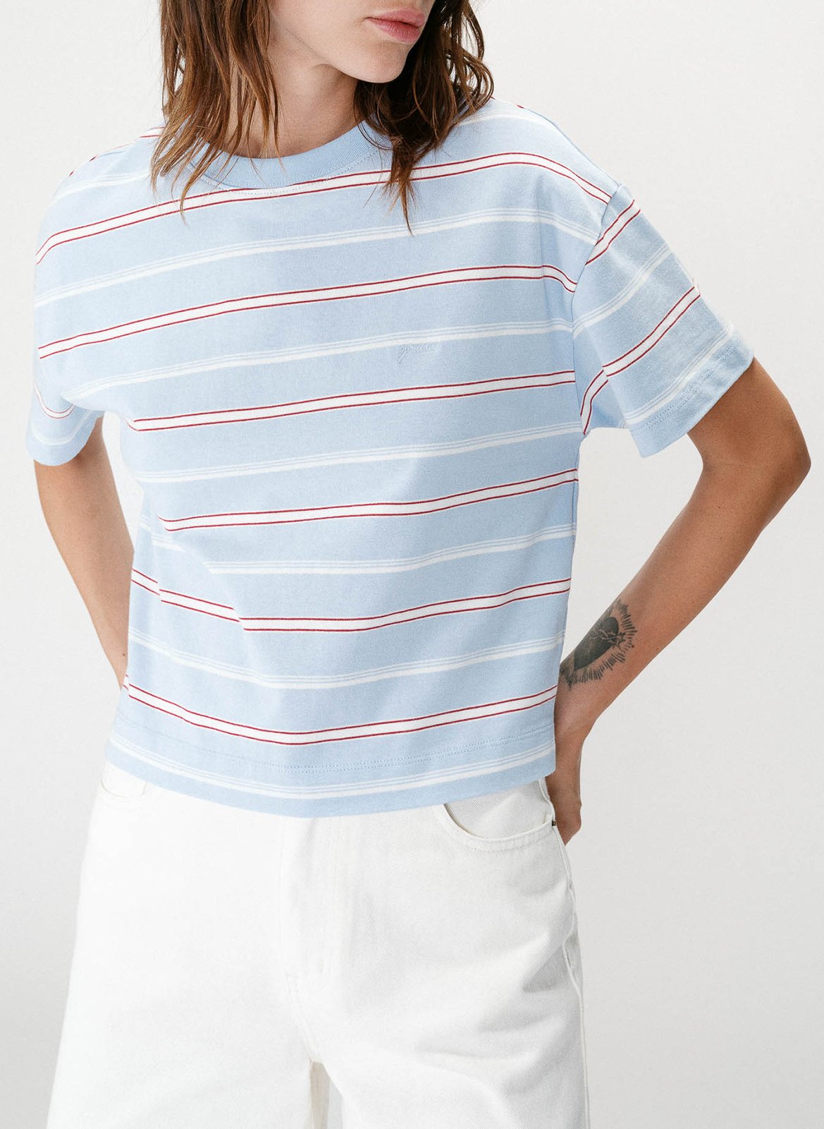 Effen T-shirt GRACE ET MILA Blauw