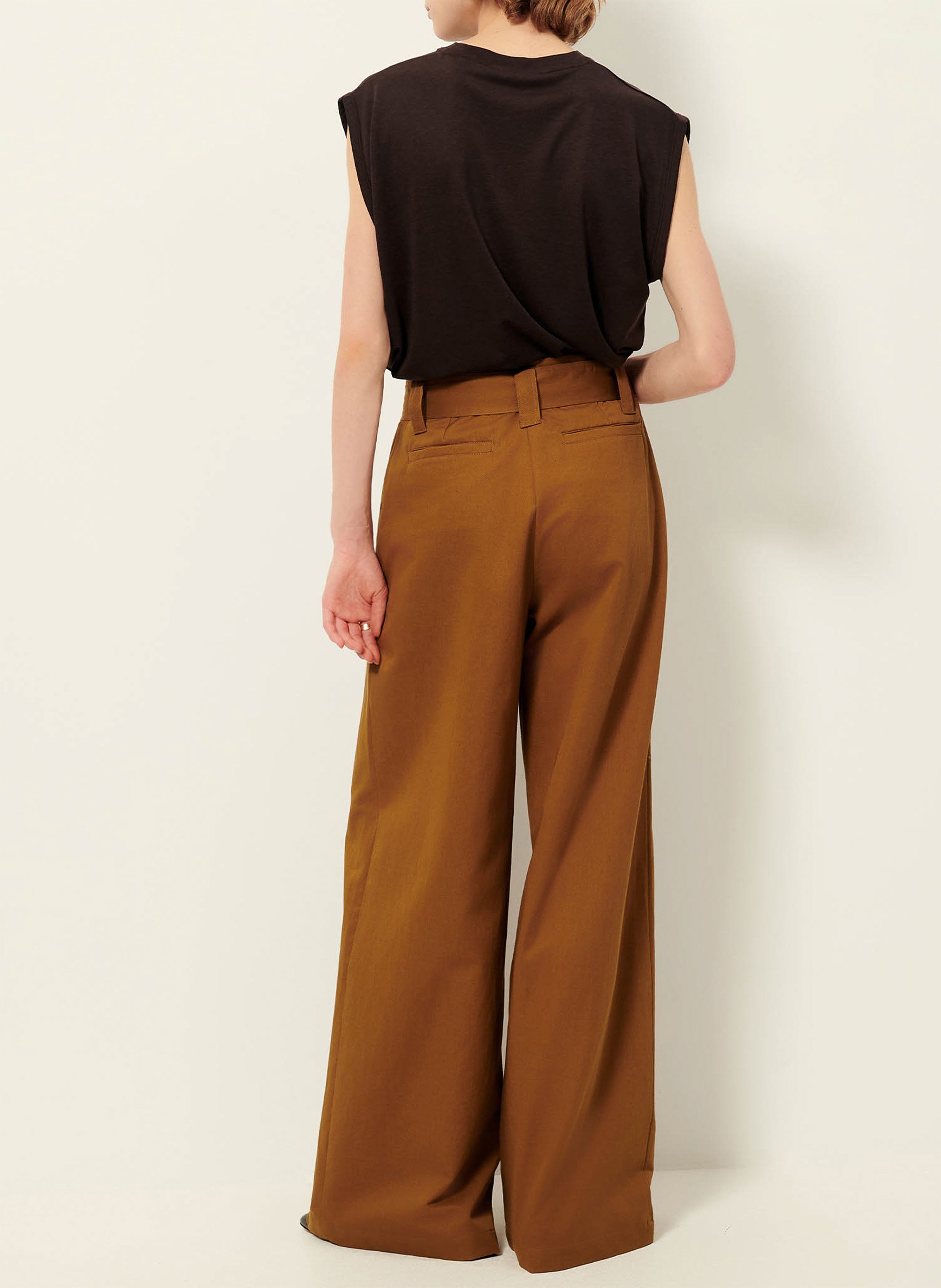 Cotton-blend chinos SESSUN Brown