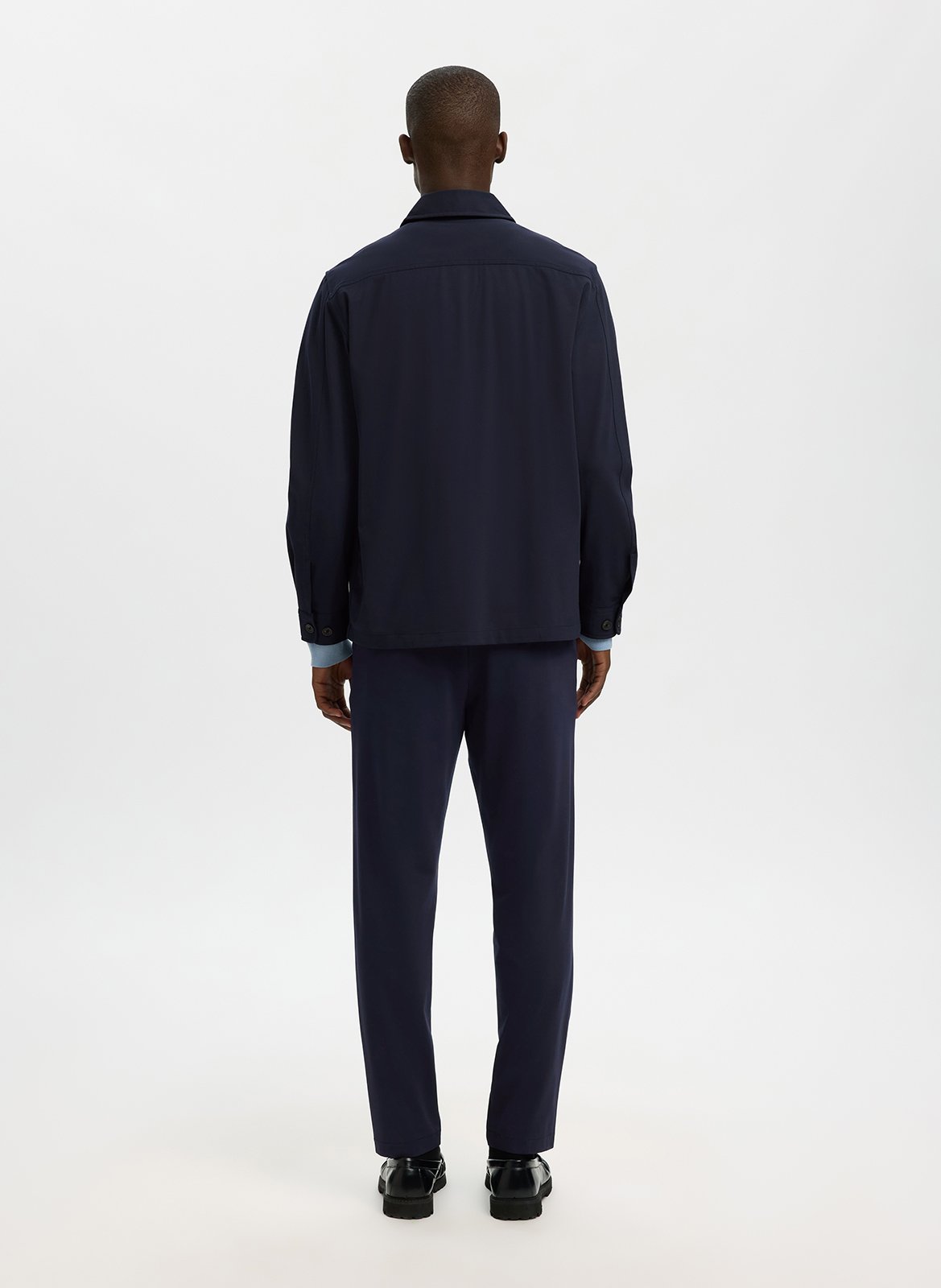 Bedrucktes Hemd mit klassischem Kragen SELECTED Blau