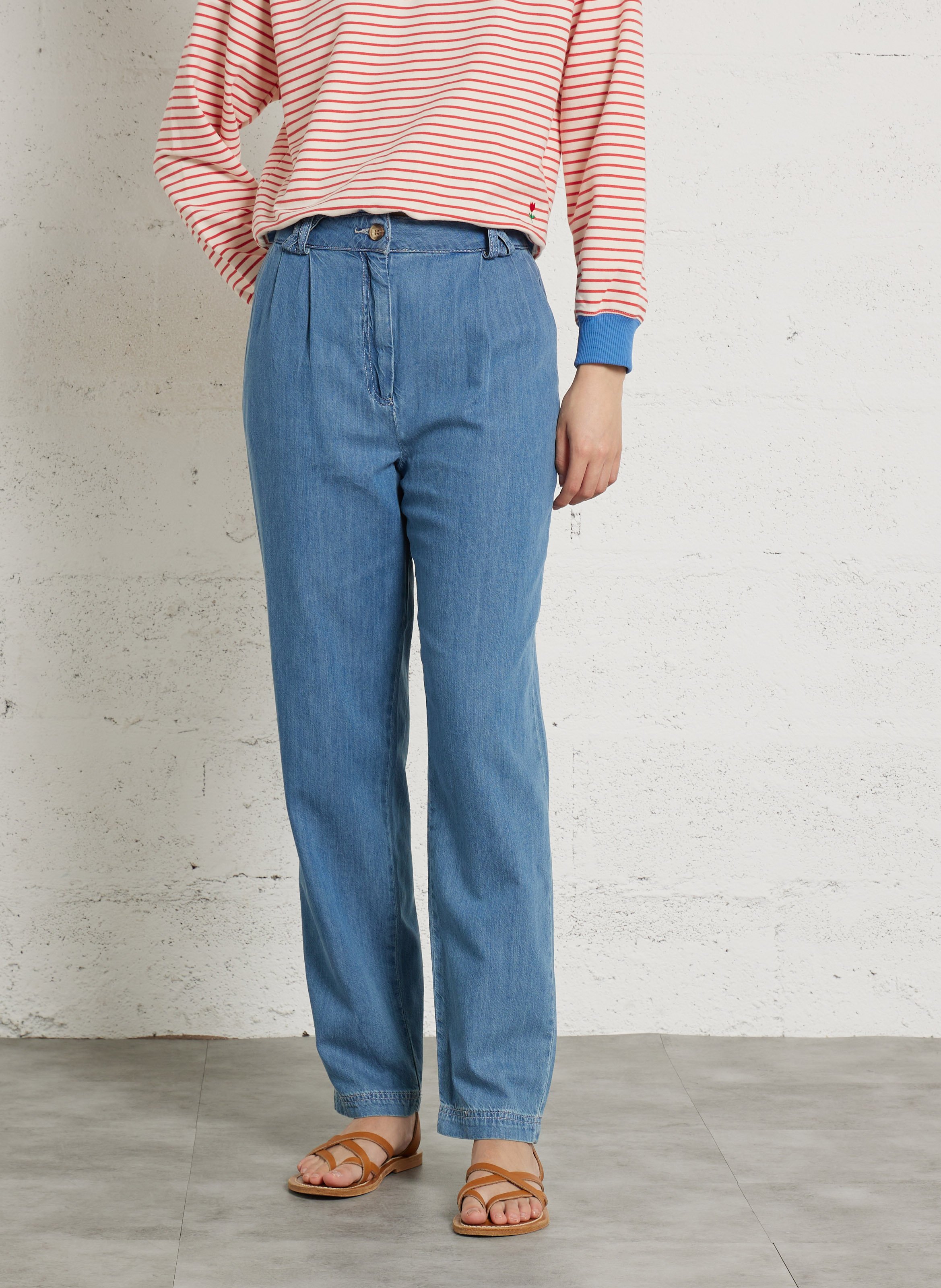 Karottenjeans aus Baumwollmischung EMILE ET IDA Blau