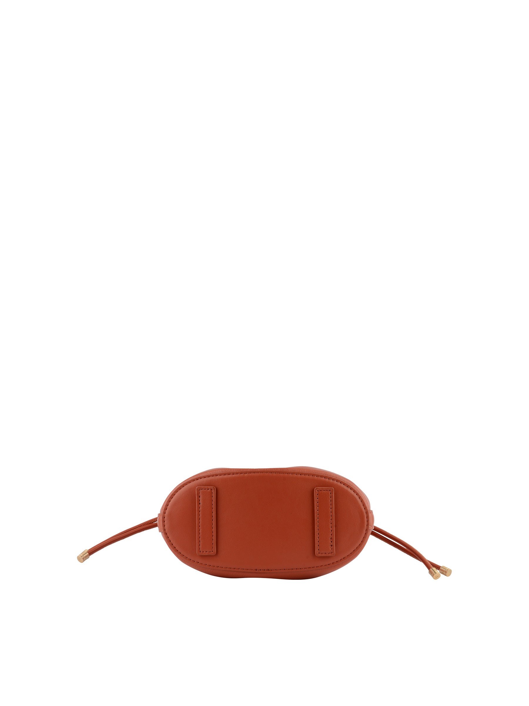 Calfskin leather handbag POURCHET Orange