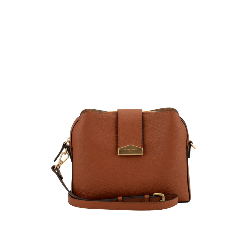Calfskin leather shoulder bag GoldenPOURCHET