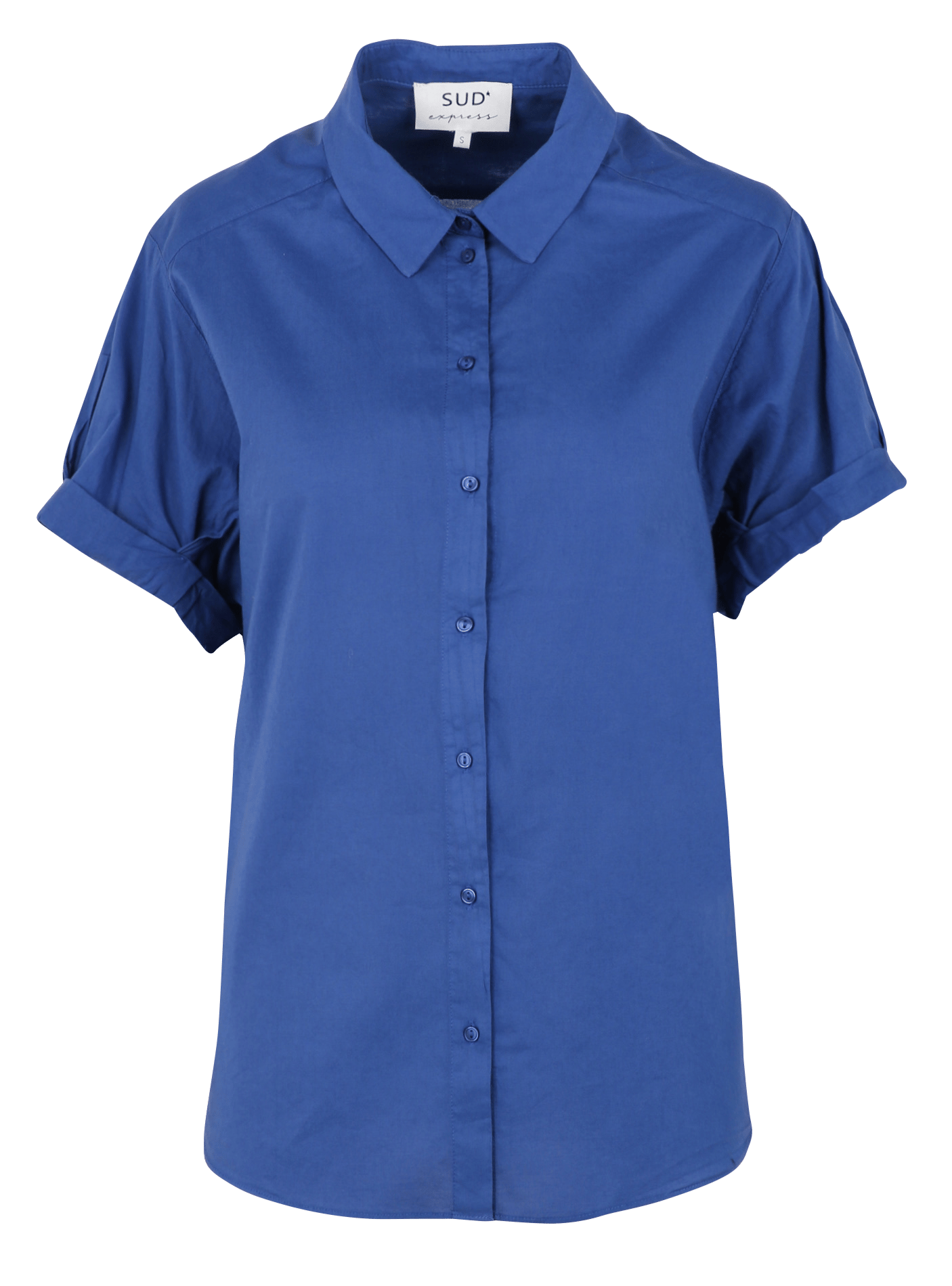 Chemise col classique manches contrastantes en coton SUD EXPRESS