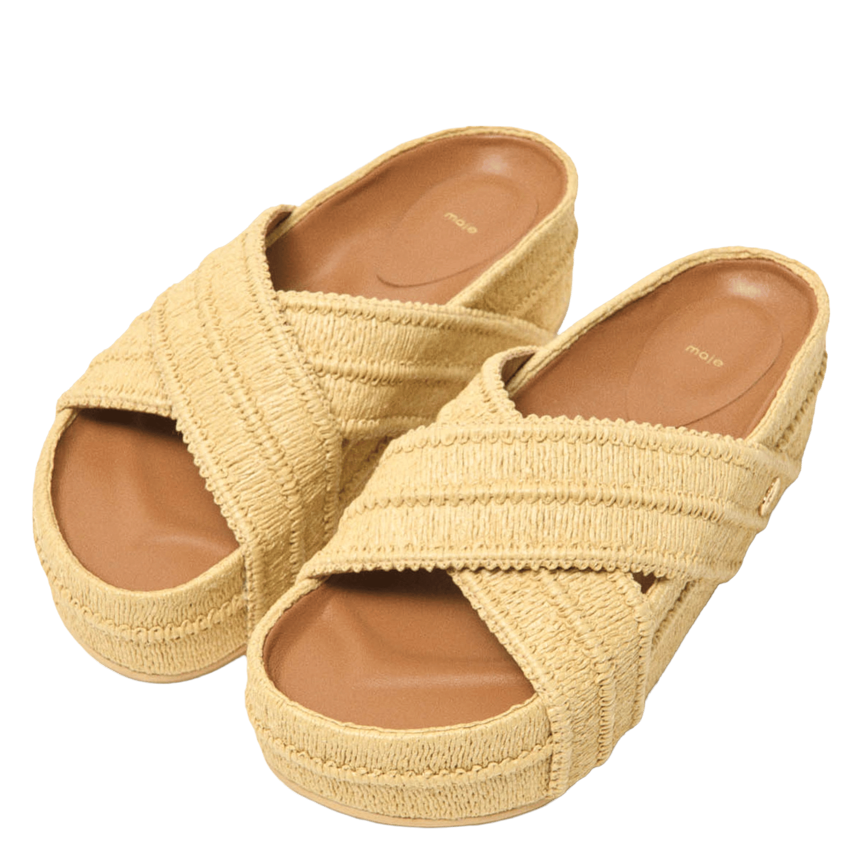 Mules compensées MAJE Beige