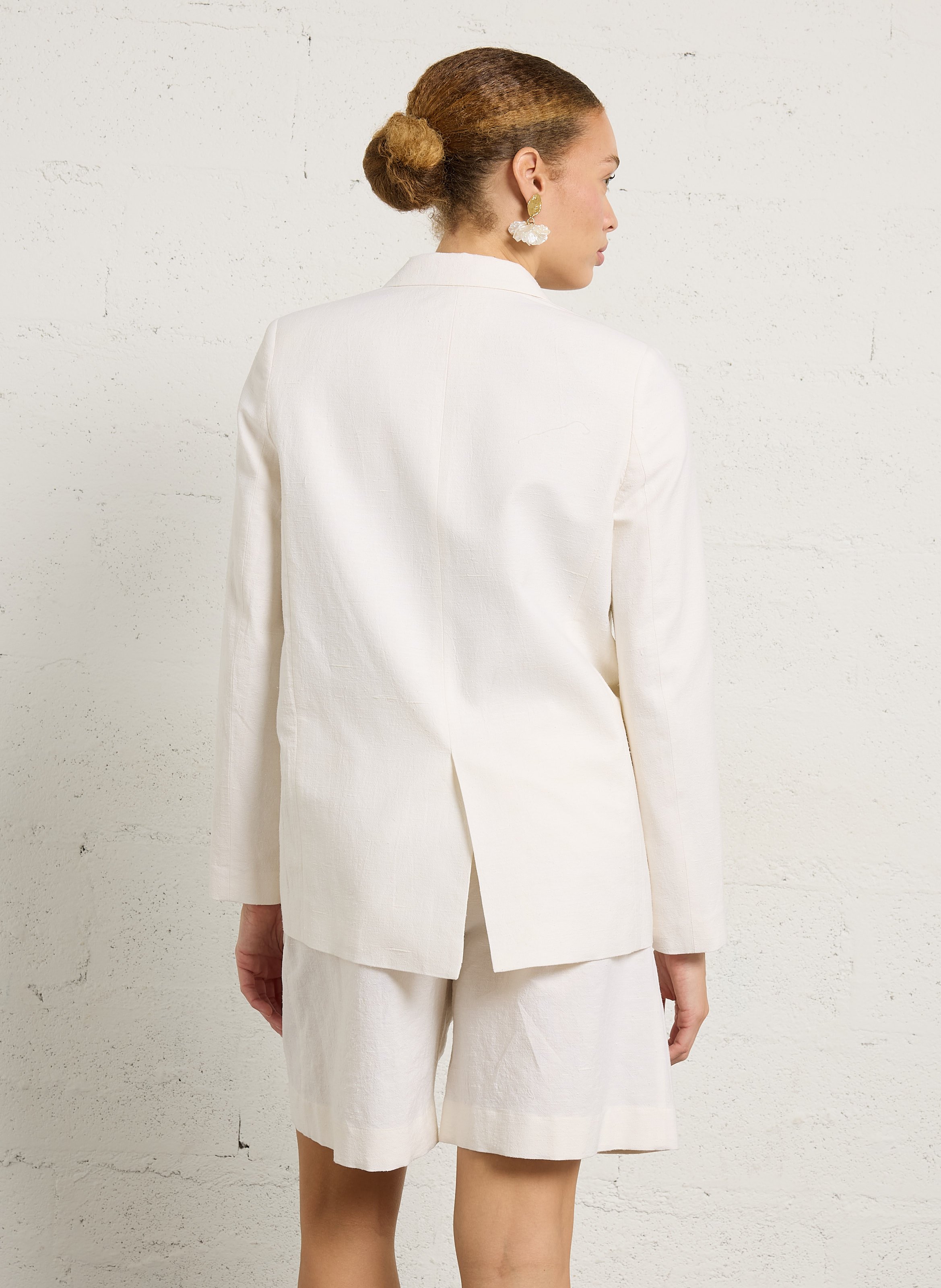 Katoenen blazer MASSCOB Wit