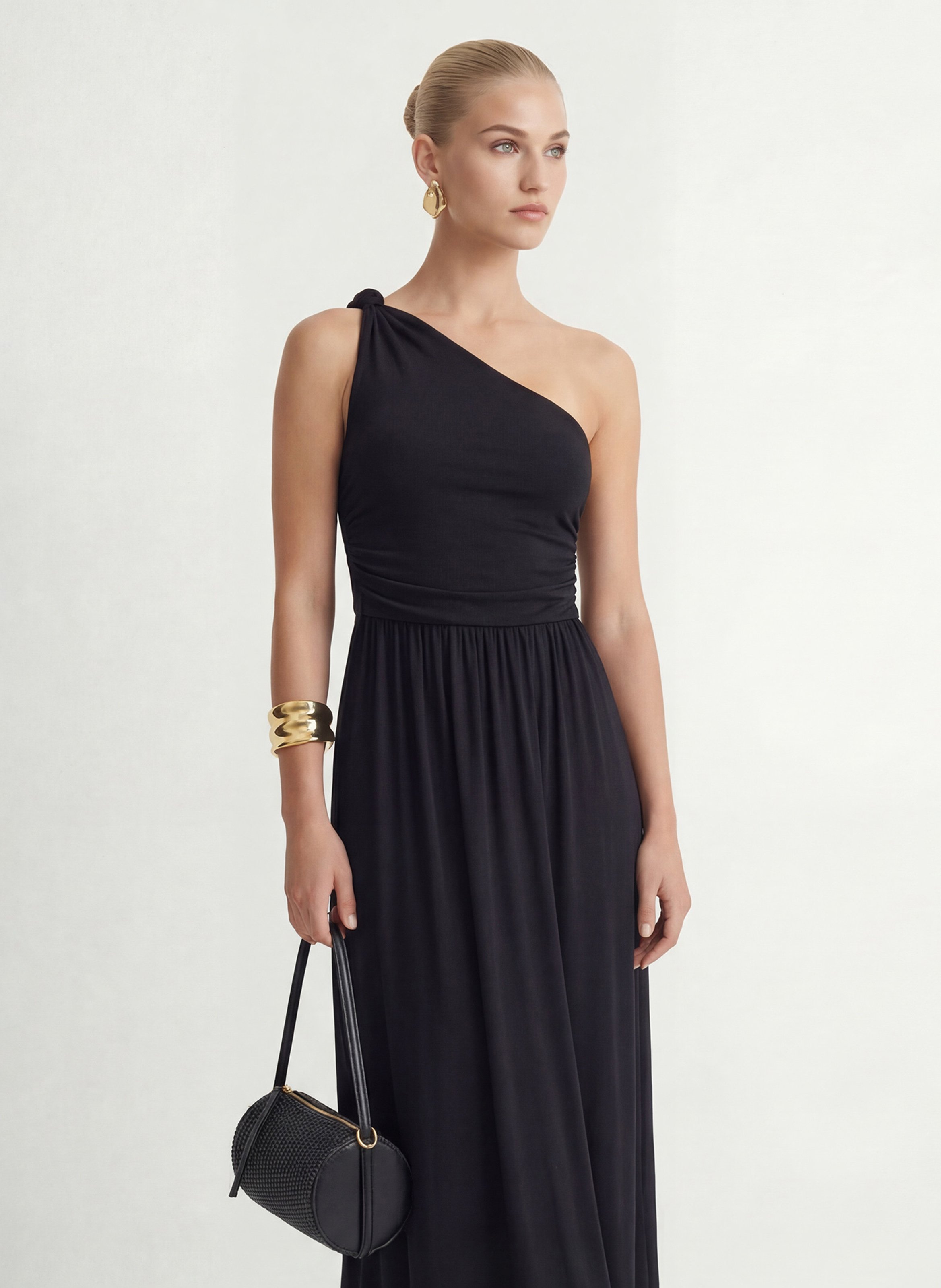 Robe longue asymétrique KOOKAI Noir