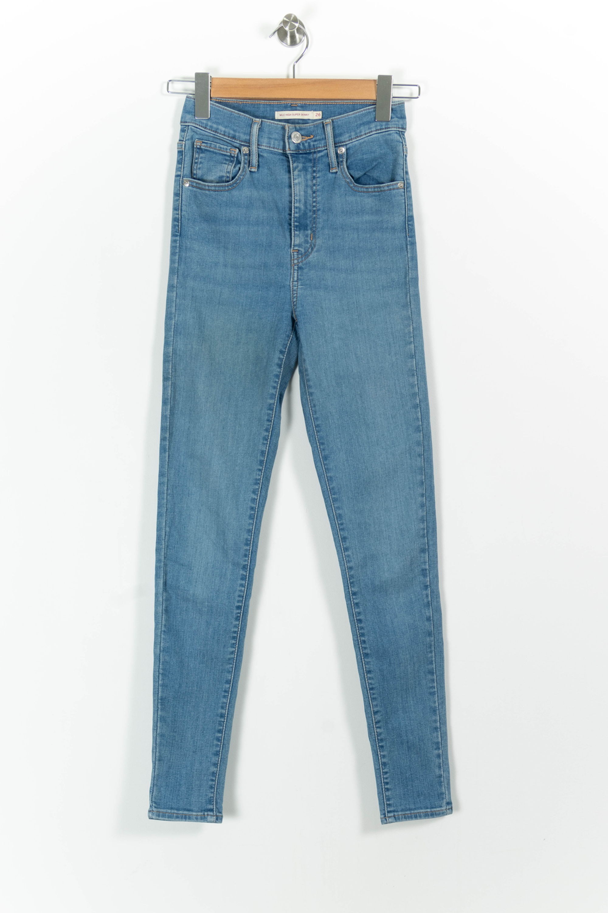 Cropped slim jeans with studs LEVI'S - Seconde main Blue