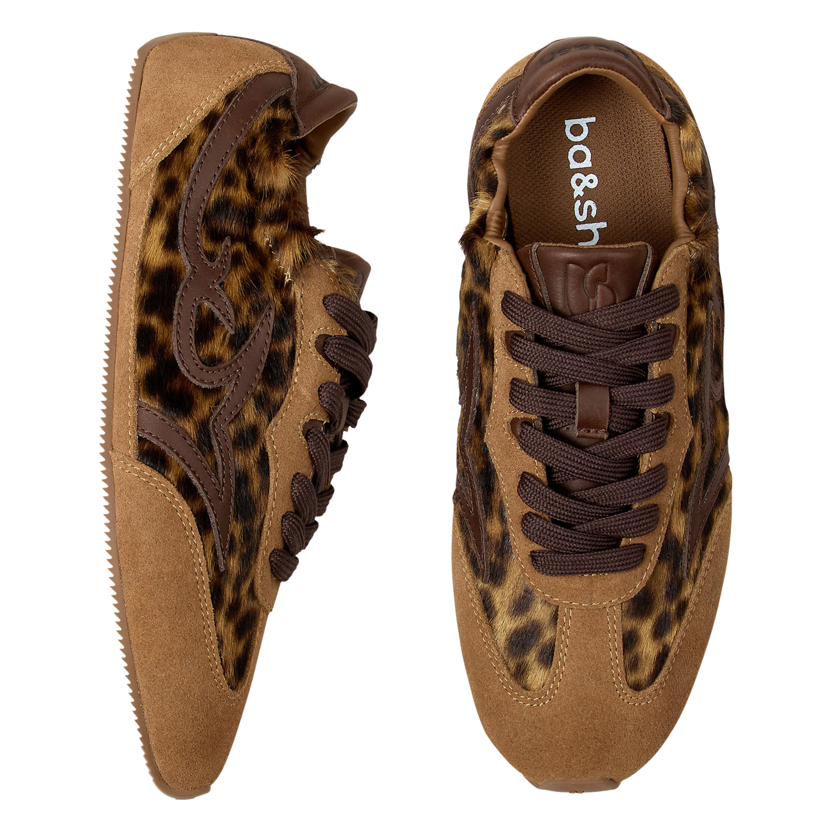 Baskets basses en cuir BA&SH Marron