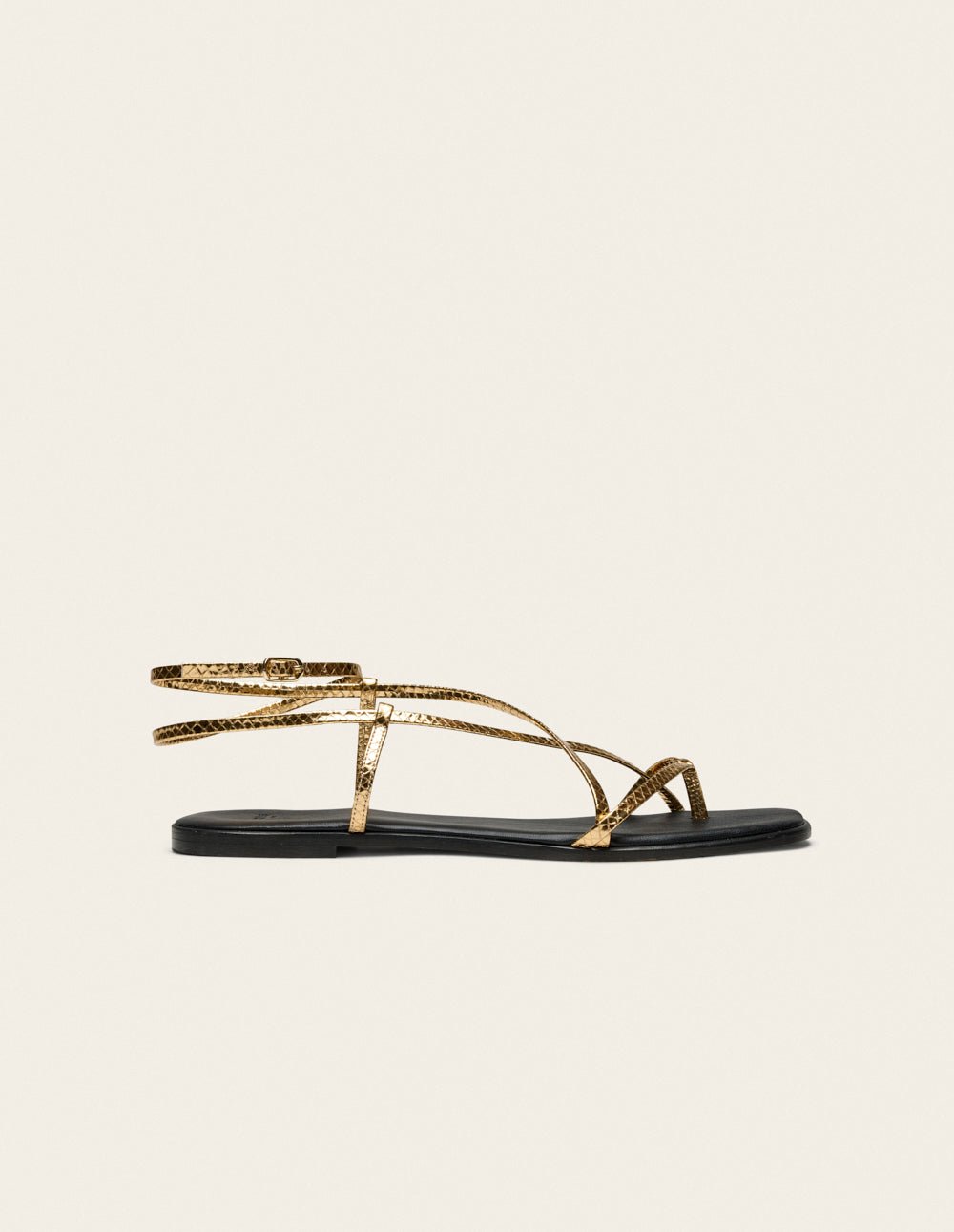 Faux leather sandals ODAJE Golden