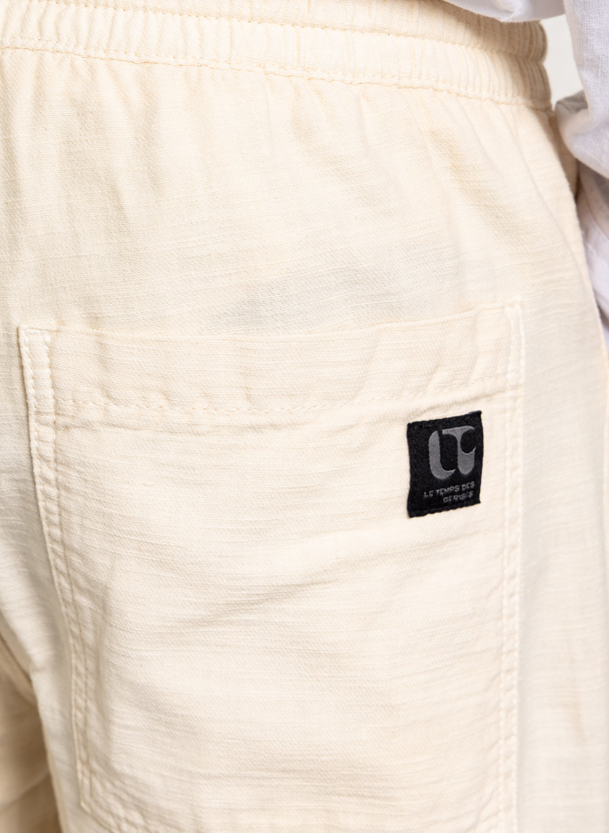 Slim-fit cotton cargo pants LE TEMPS DES CERISES White