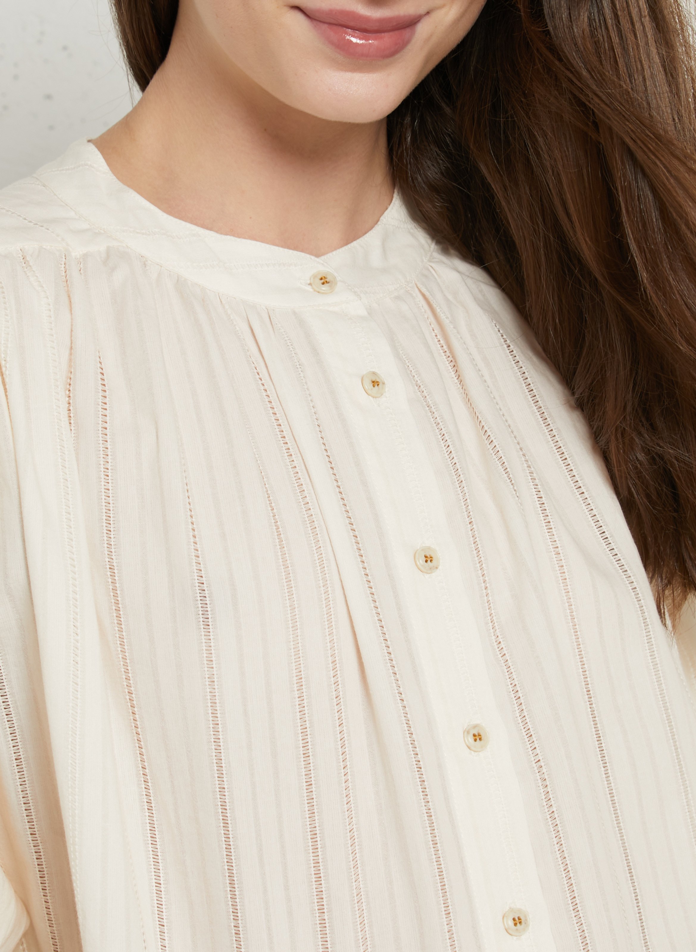 Oversized cotton printed blouse TINSELS Multicolored