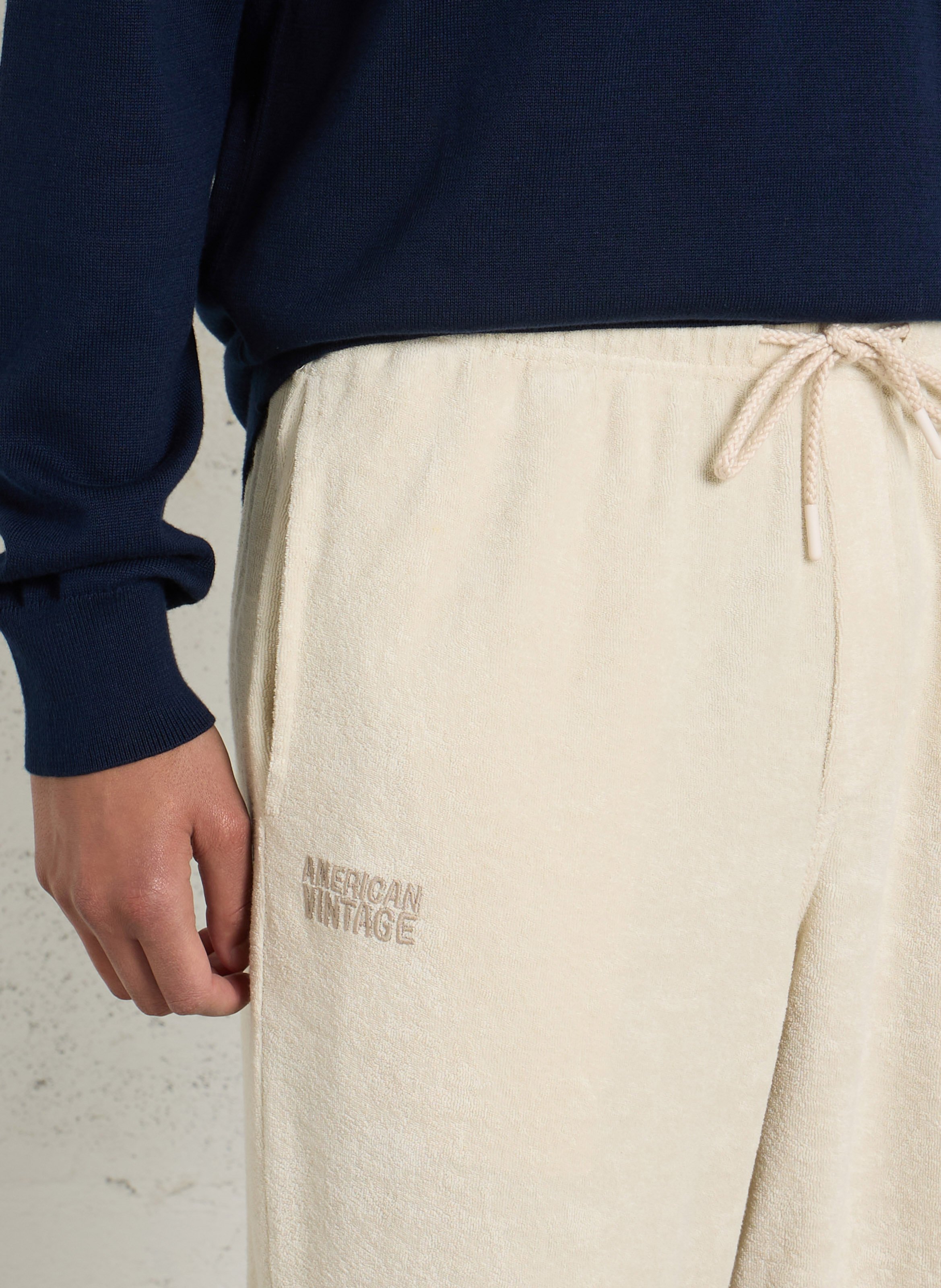 Organic cotton joggers AMERICAN VINTAGE Beige
