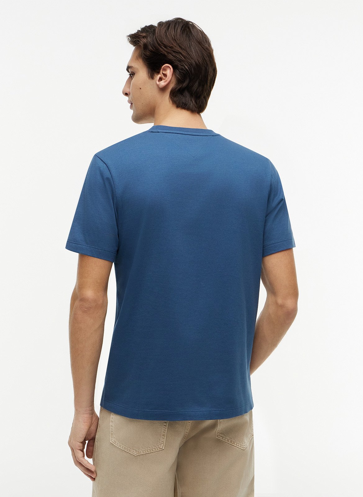 Tee-shirt à col rond en coton TOMMY HILFIGER Bleu