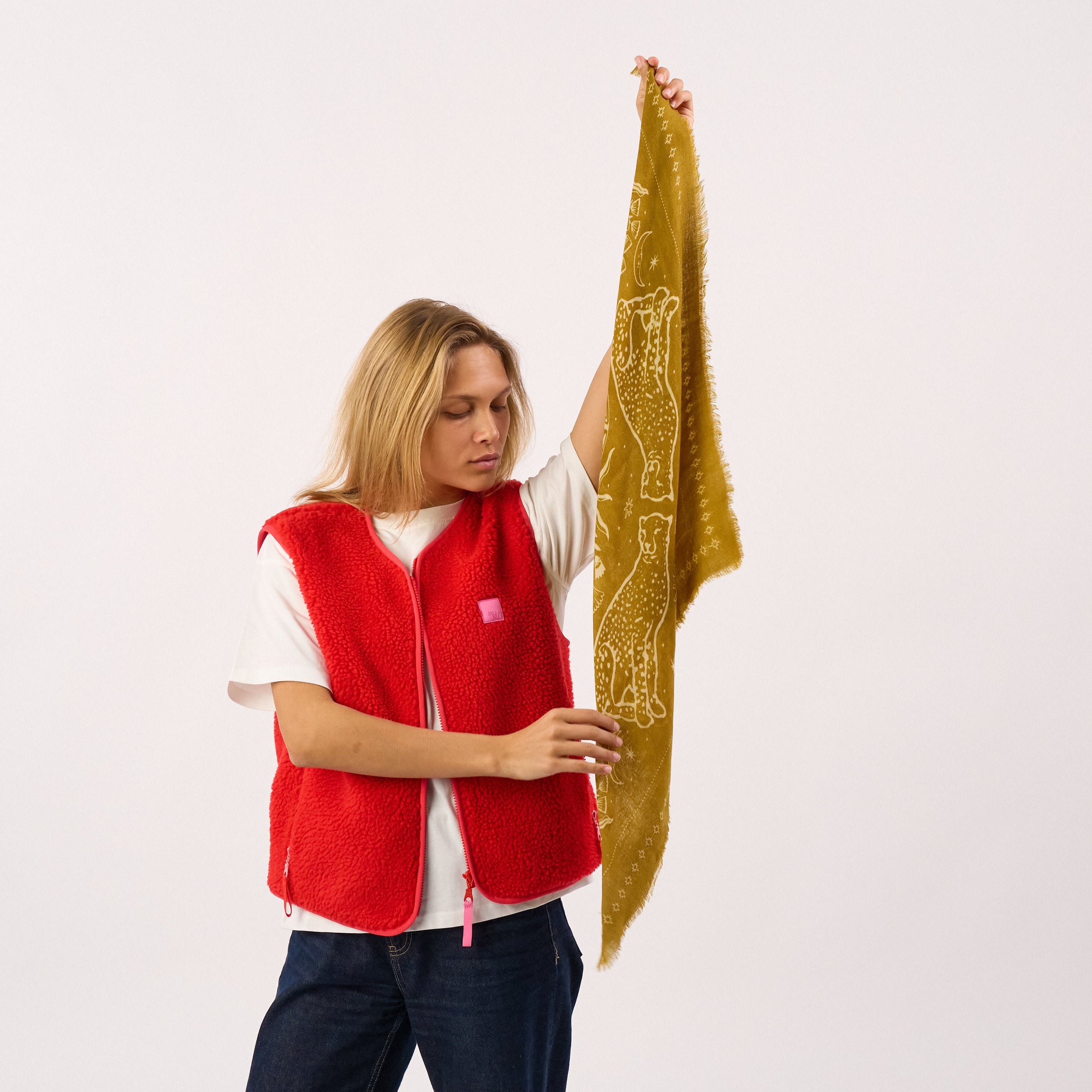 Small wool scarf alice | Yellow BILLYBELT Women