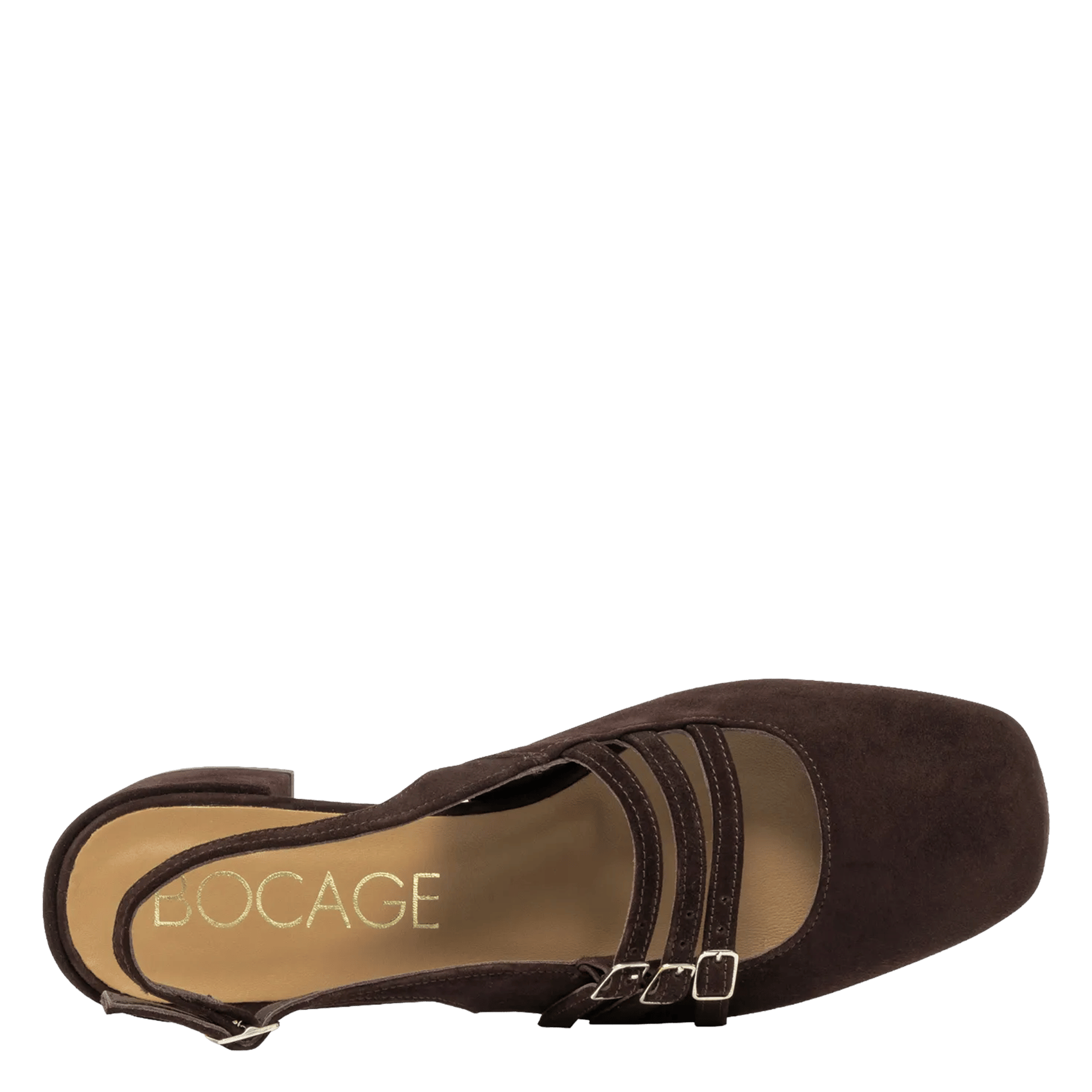 Smooth leather Mary Janes BOCAGE Brown