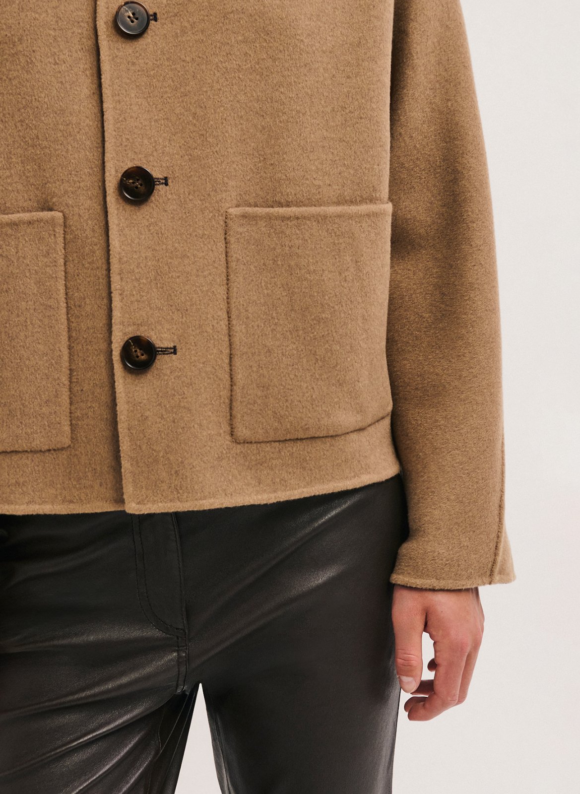 Veste réversible col classique en laine PABLO Bleu
