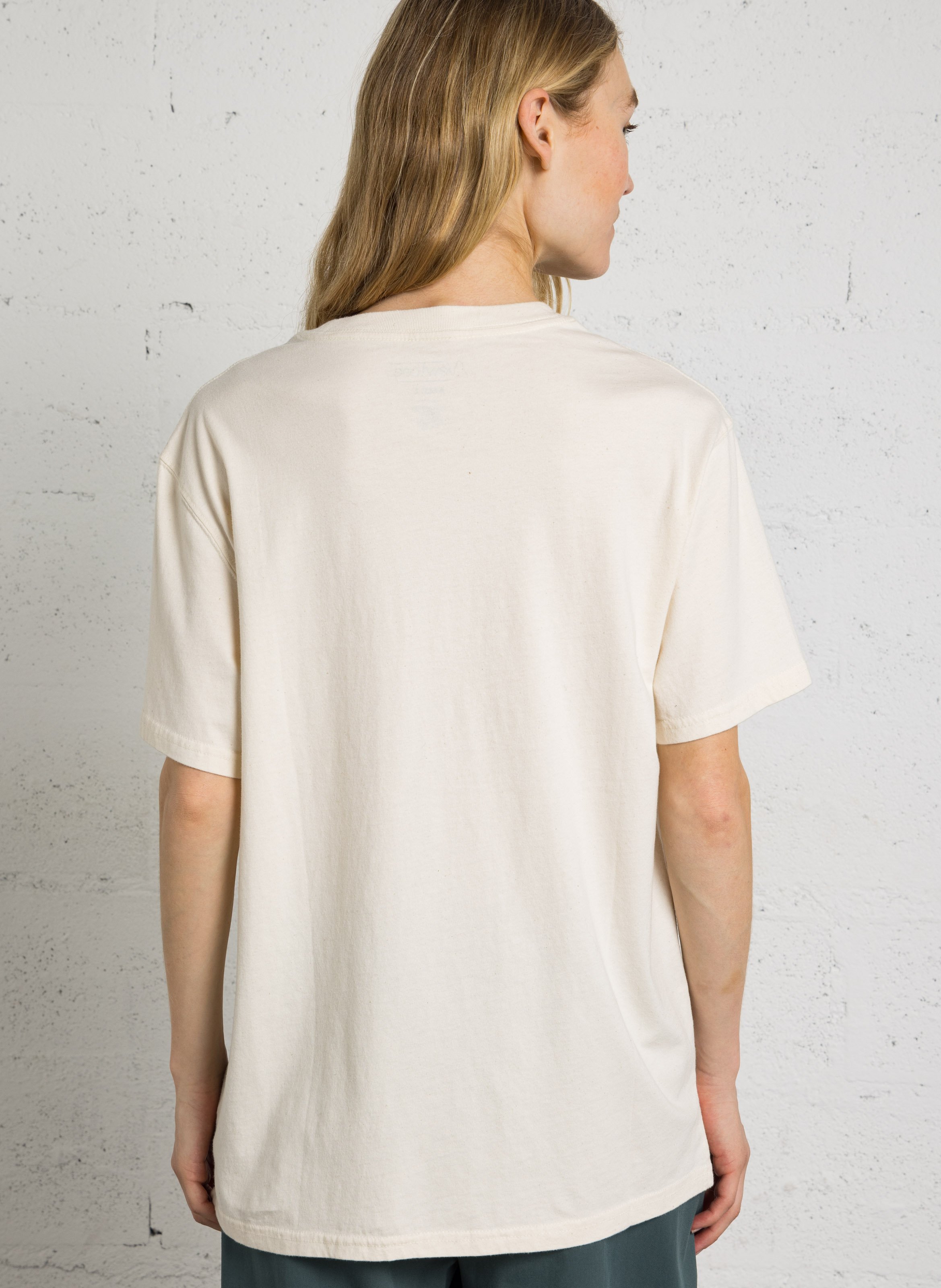 T-shirt droit sérigraphié en coton NEWTONE Beige
