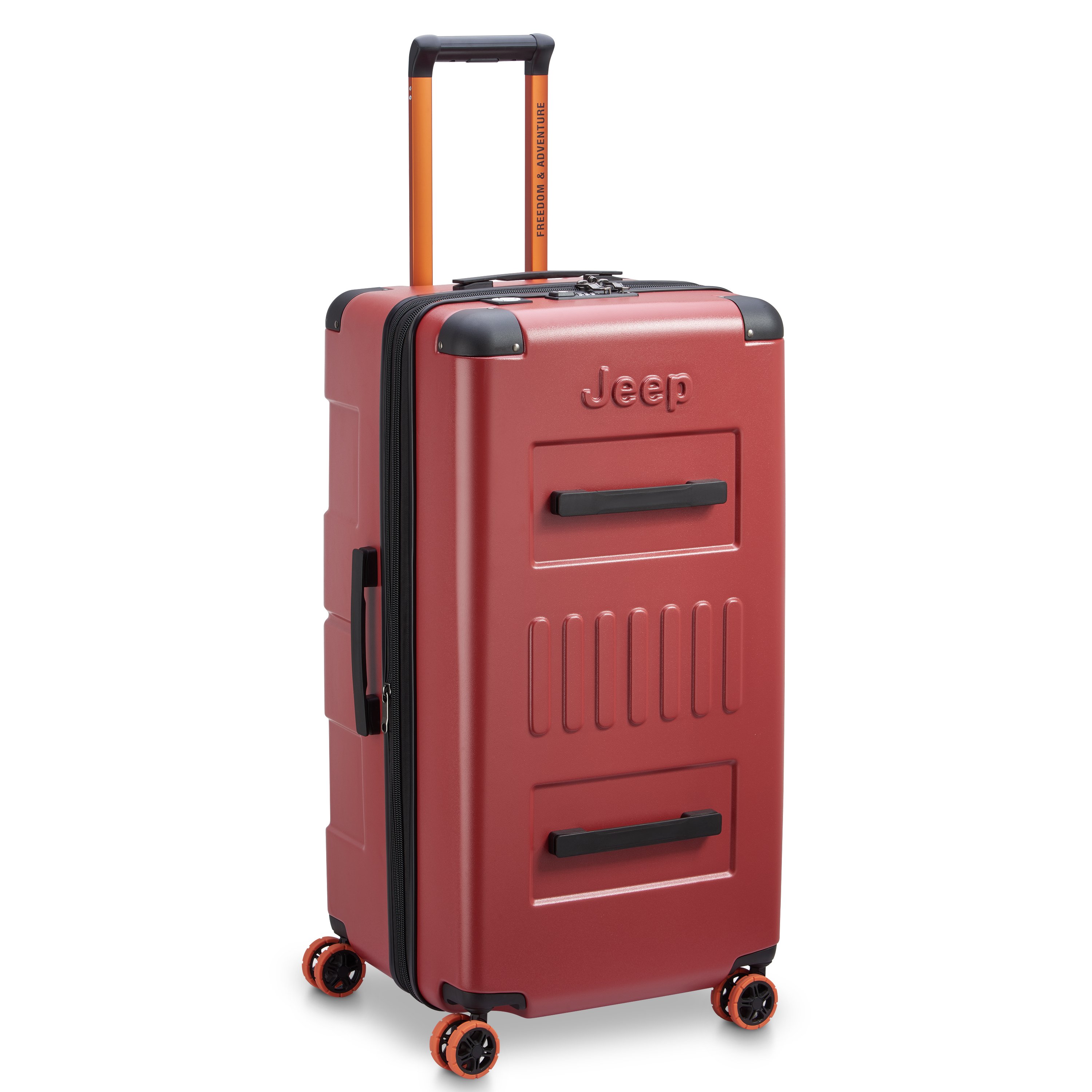 Valise soute rigide 80 cm x 41 cm x 37 cm cm - 121 l - xxl DELSEY PARIS Rouge