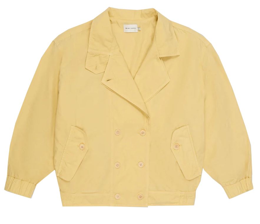Veste col tailleur en jean  THE NEW SOCIETY Jaune